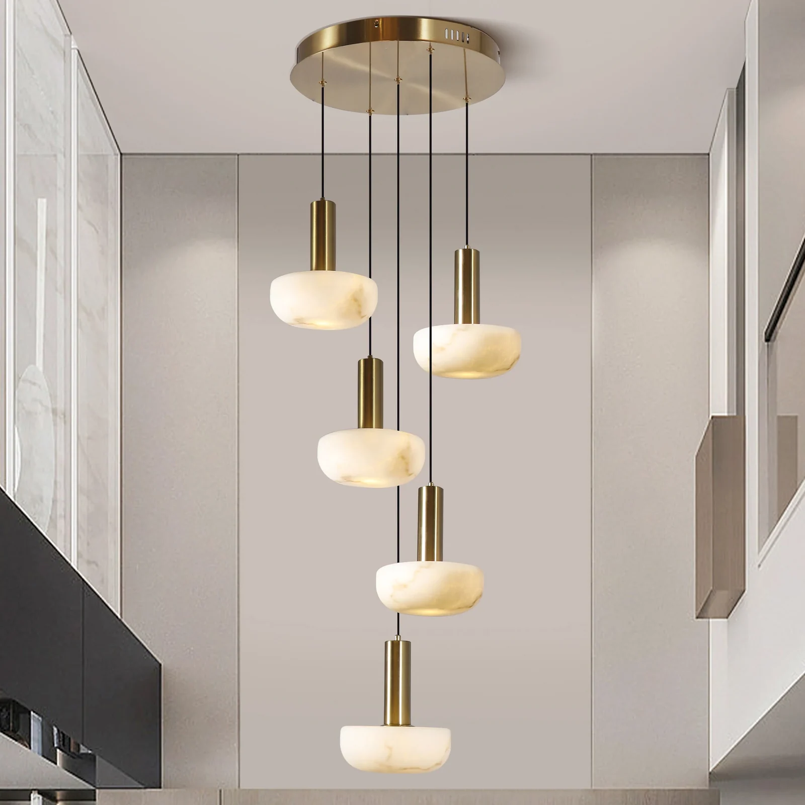 Faux Alabaster Pendant Light detail