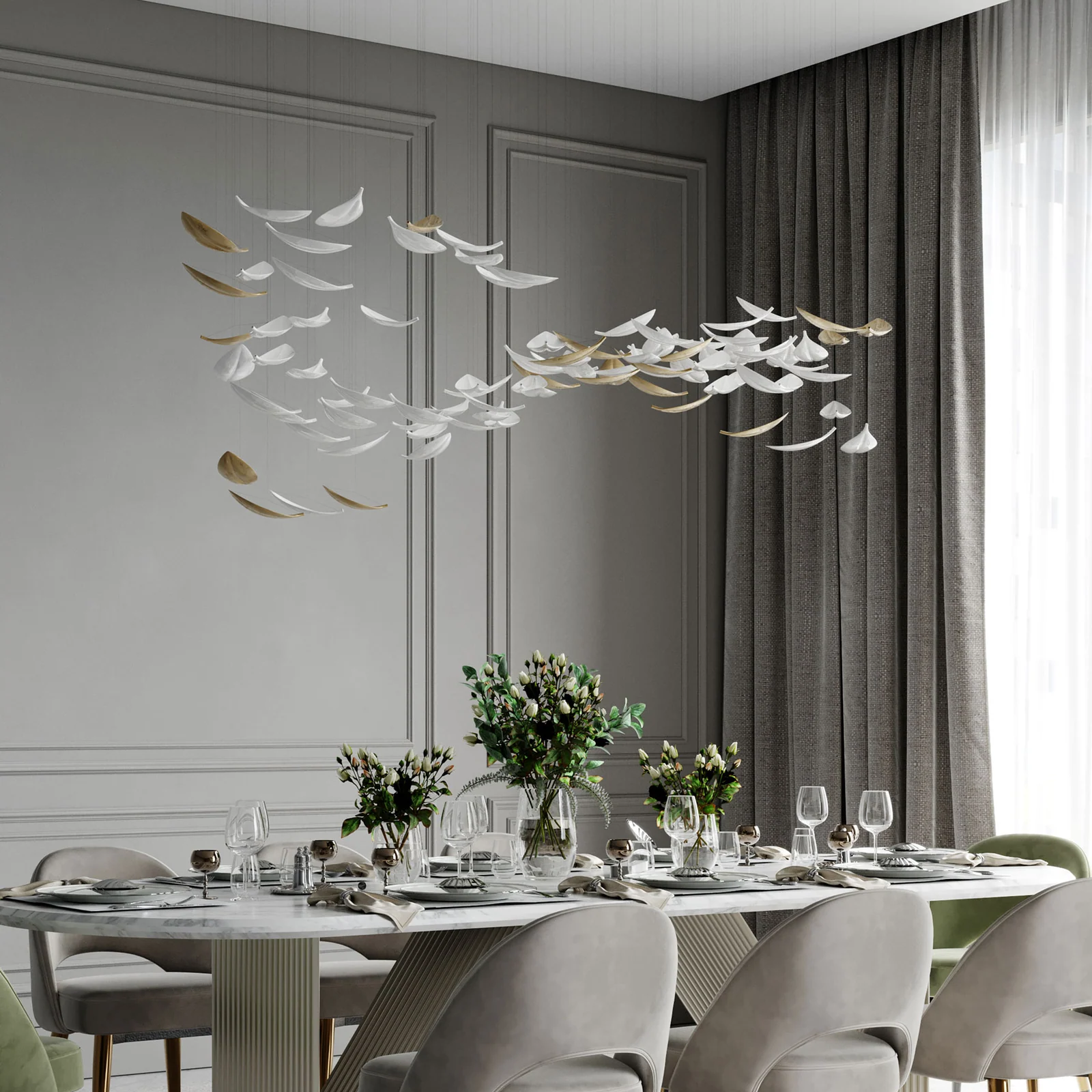 Cambodia Dining Chandelier project view