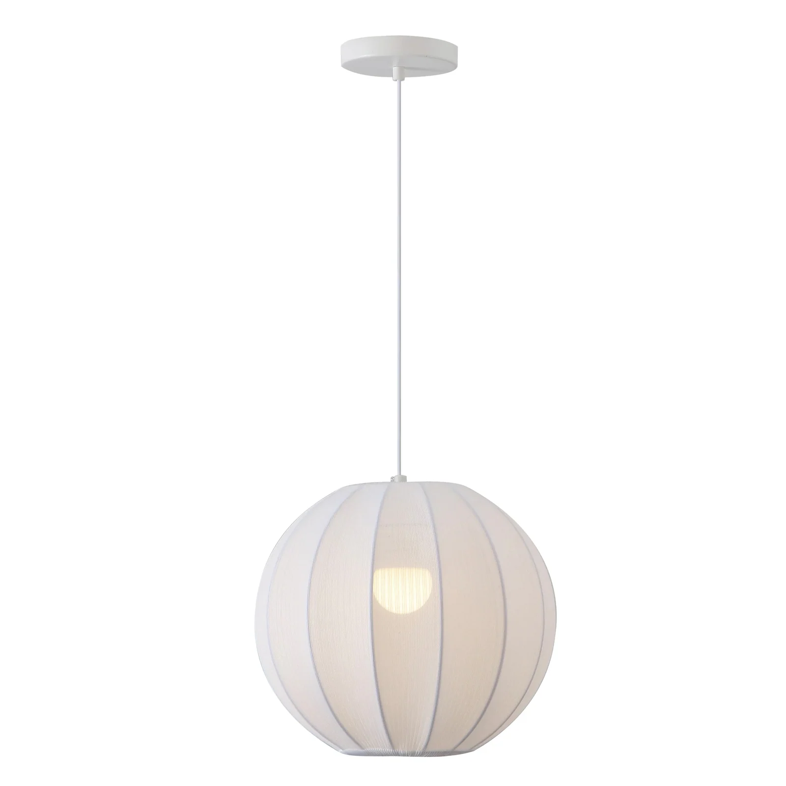 Fabric Globe Pendant Light detail
