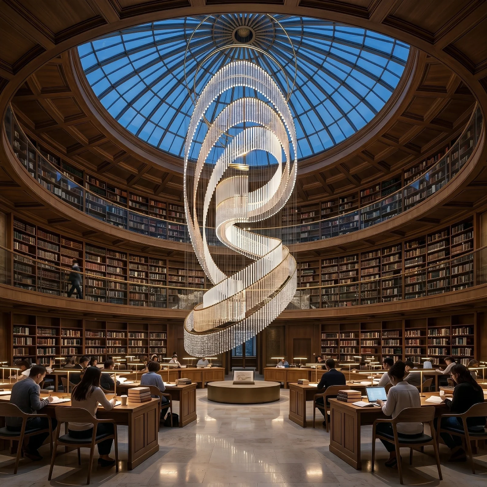 Bespoke Ribbon Crystal Chandelier for Lobby Projects project view