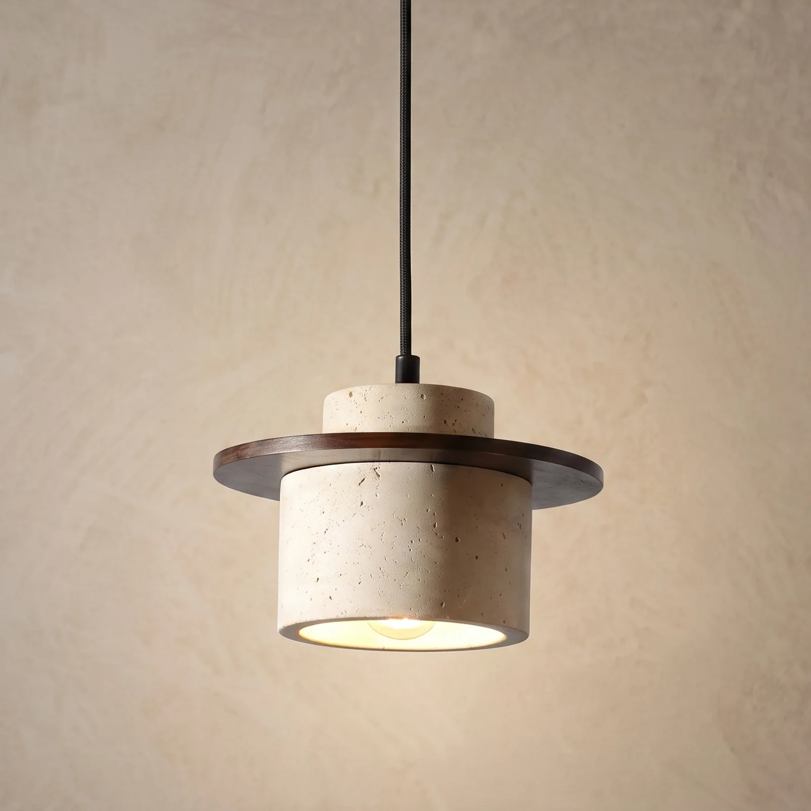 Travertine Pendant Light detail