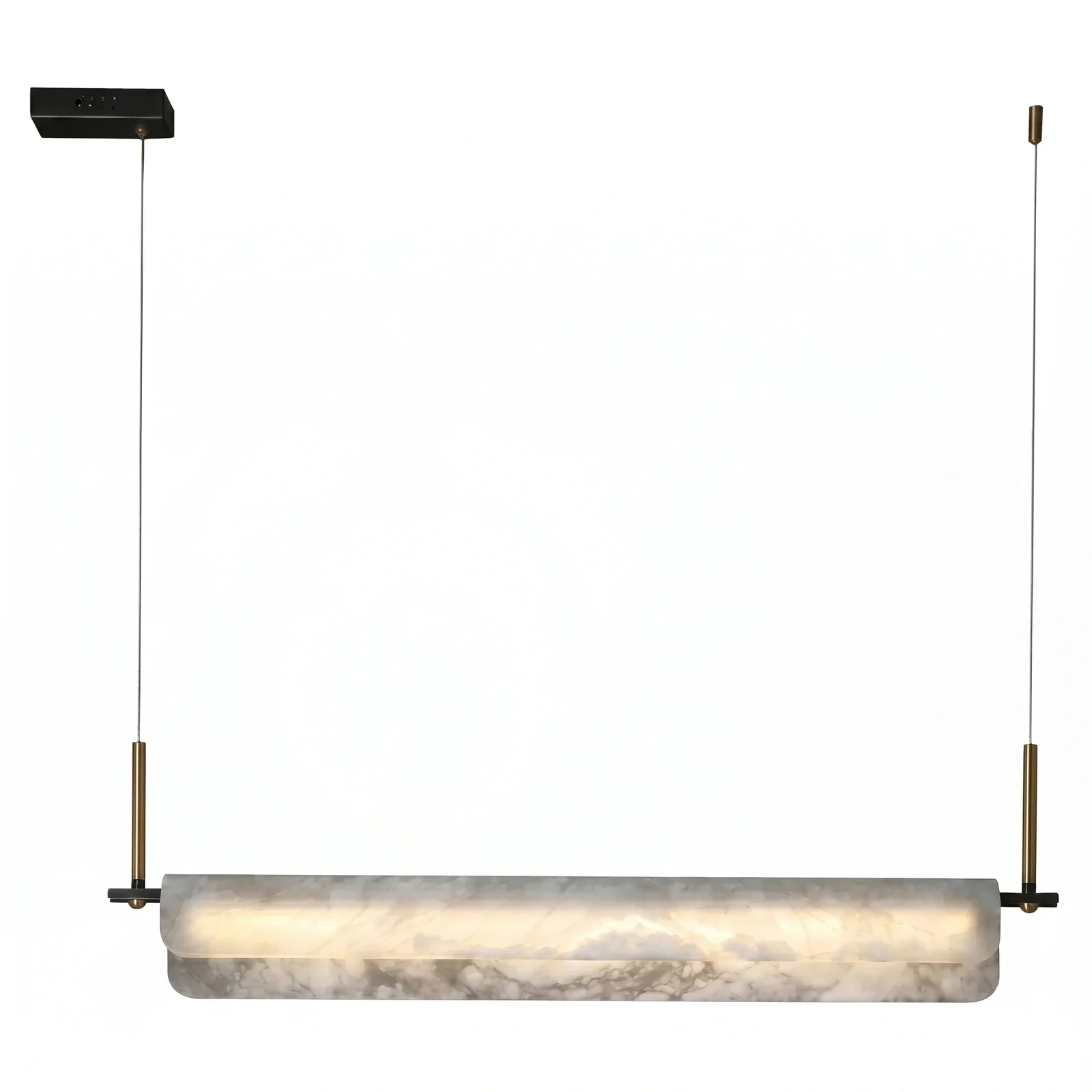 Alabaster Half-Tube Pendant Light detail