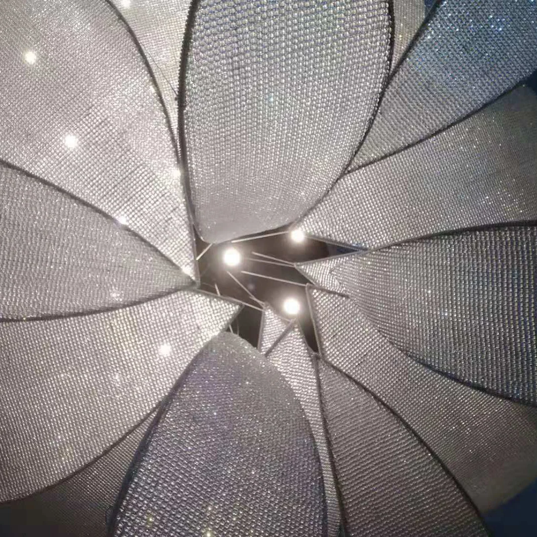 Large‑Scale Art Fabric‑Style Custom Ceiling Installation | High‑End Hotel Lobby Project Case China project view