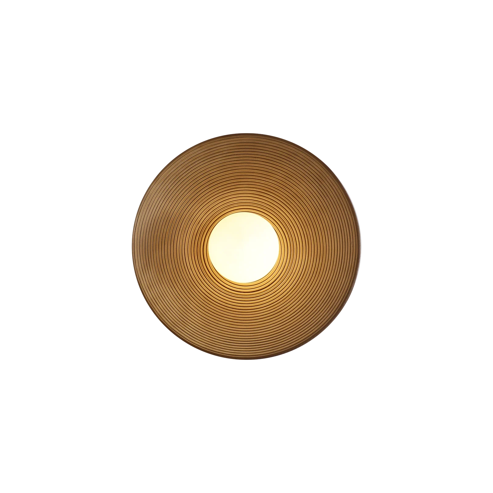 Vintage Ribbed Disc Backlit Wall Light detail