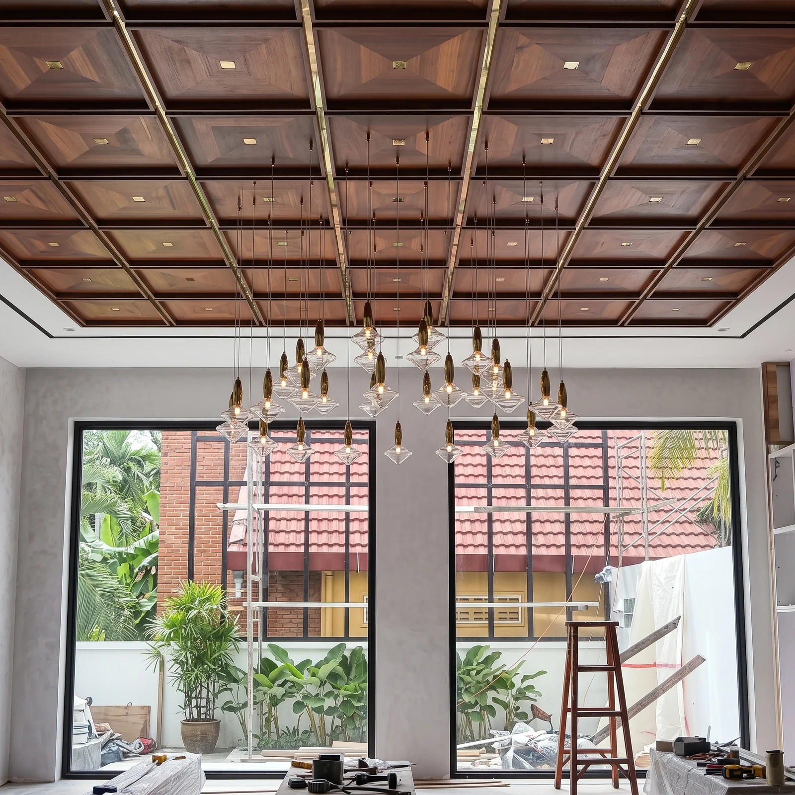 Cambodia Amber Glass Pendants project view