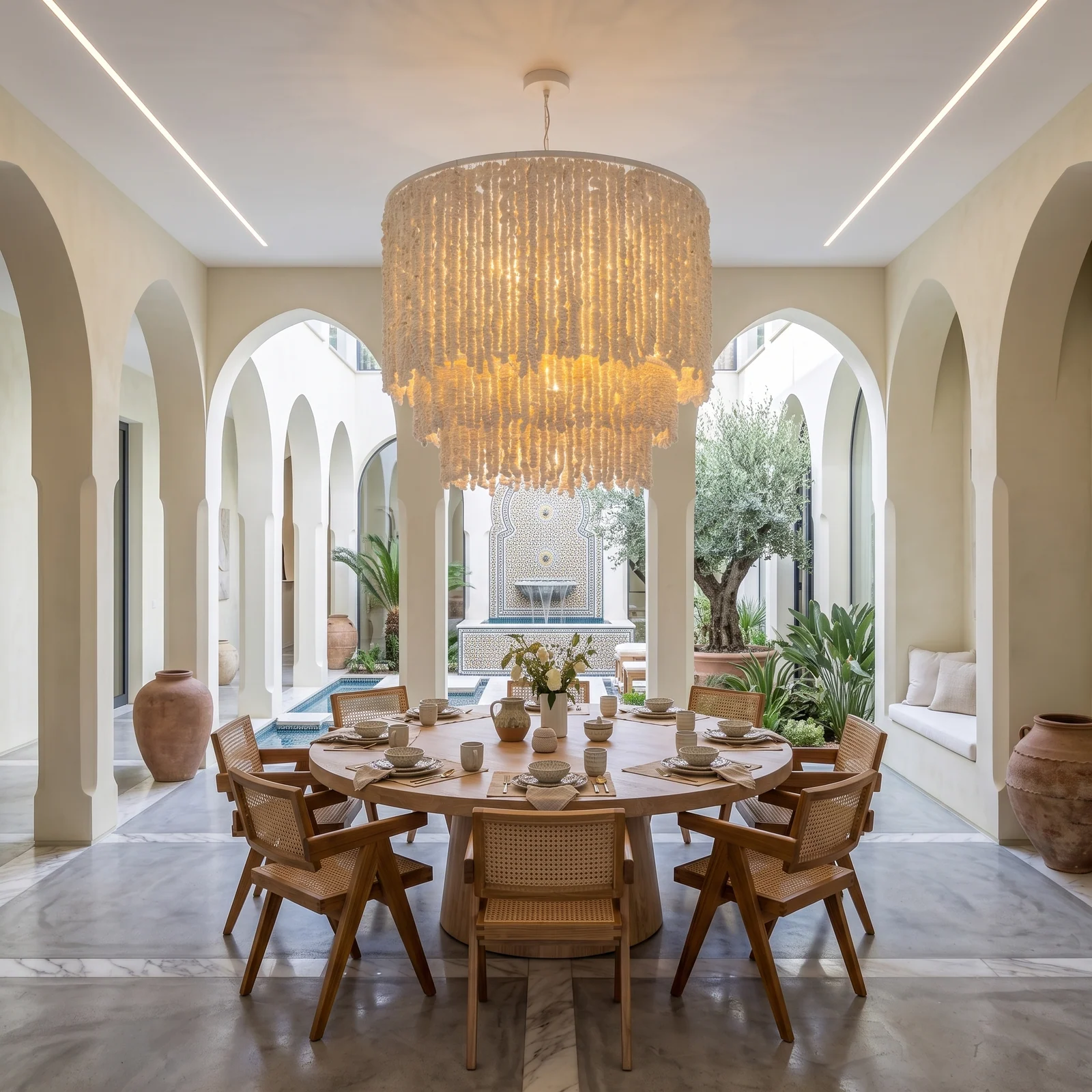 Giant Shell Custom Chandelier for Luxury Hotel & Villa Projects | Mauritius Bespoke Shell Statement Lighting
