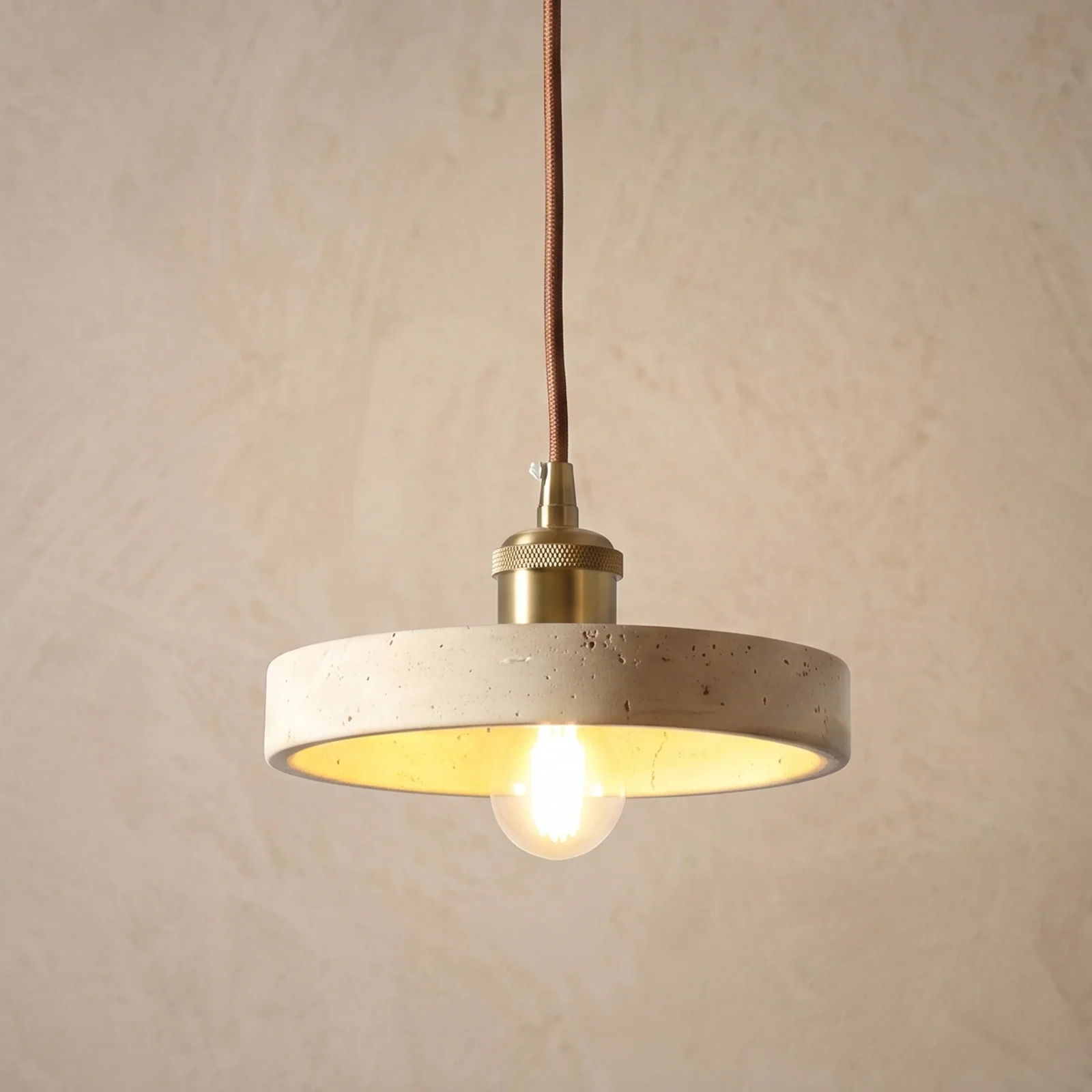 Travertine Pendant Light detail