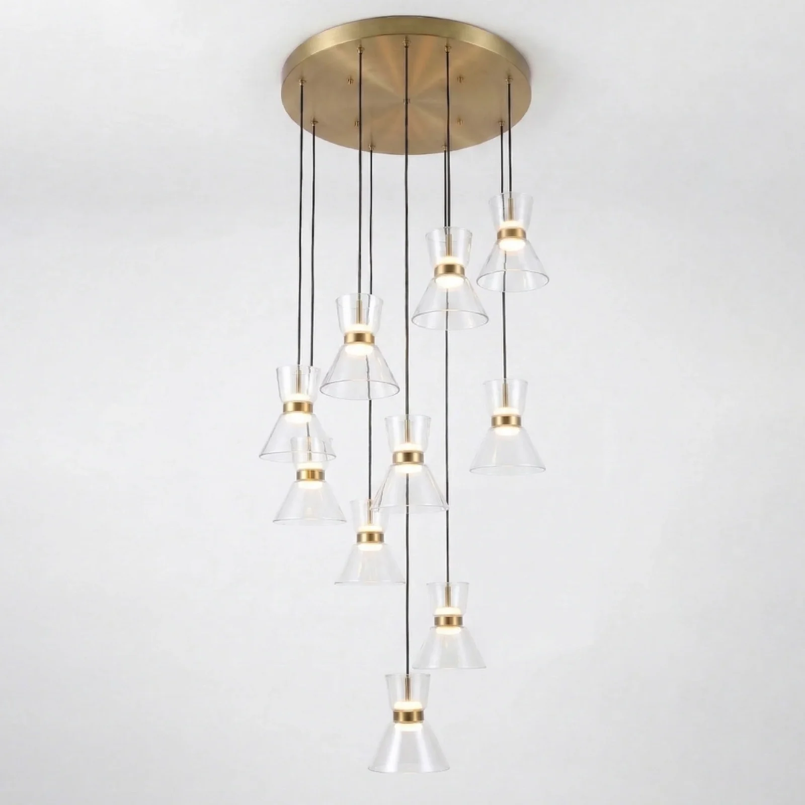 Hourglass Glass Pendant Light detail
