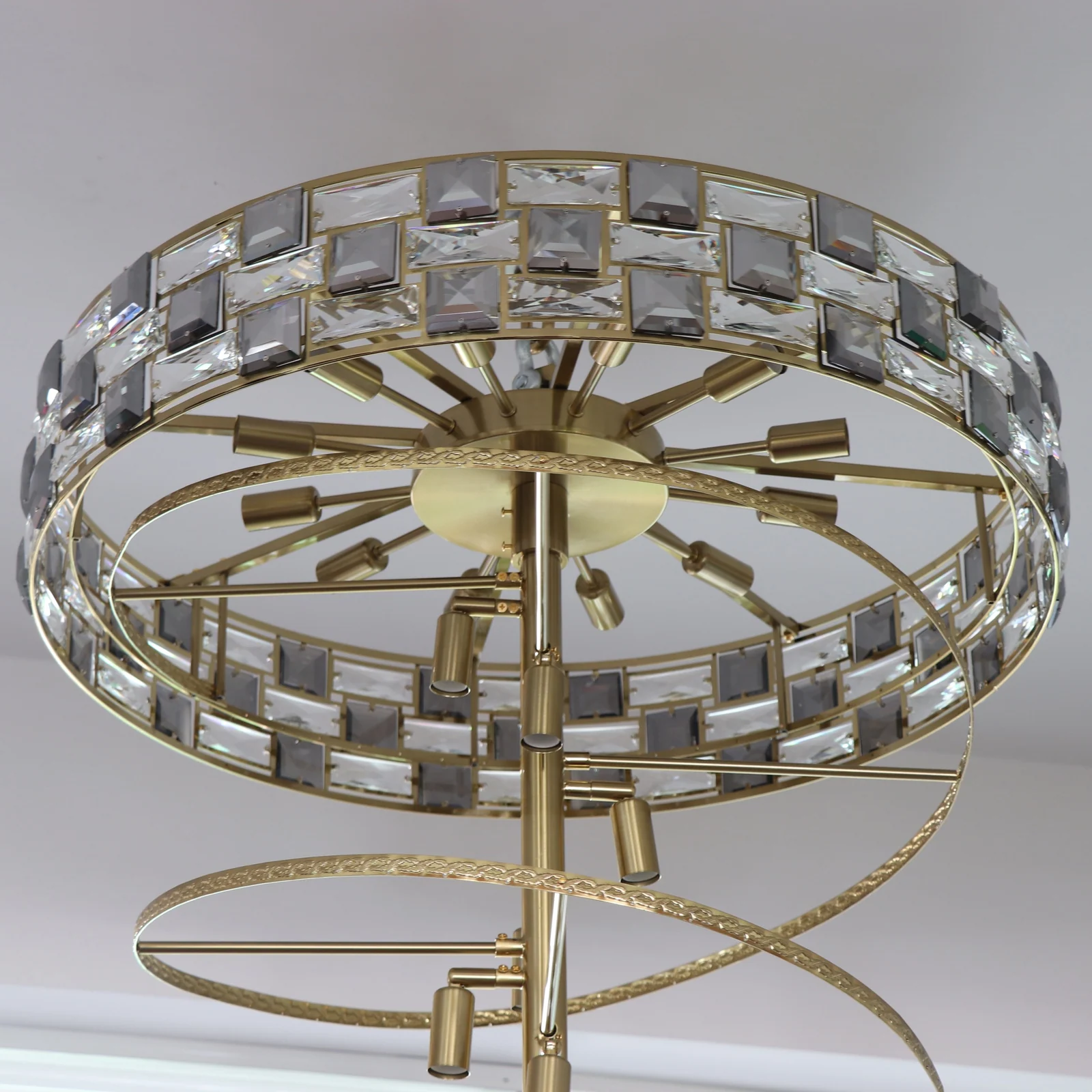 Custom Luxury Statement Chandelier for High-Ceiling Projects project view