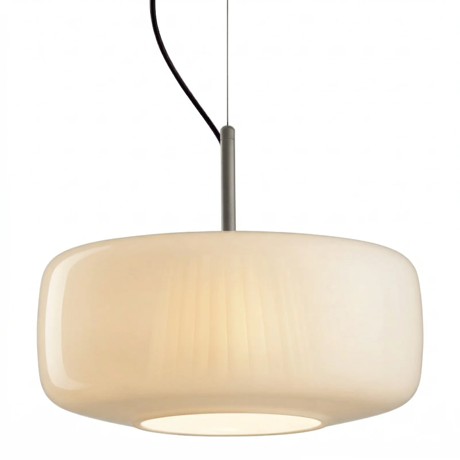 Glass Shade with Pleated Core Pendant Light detail