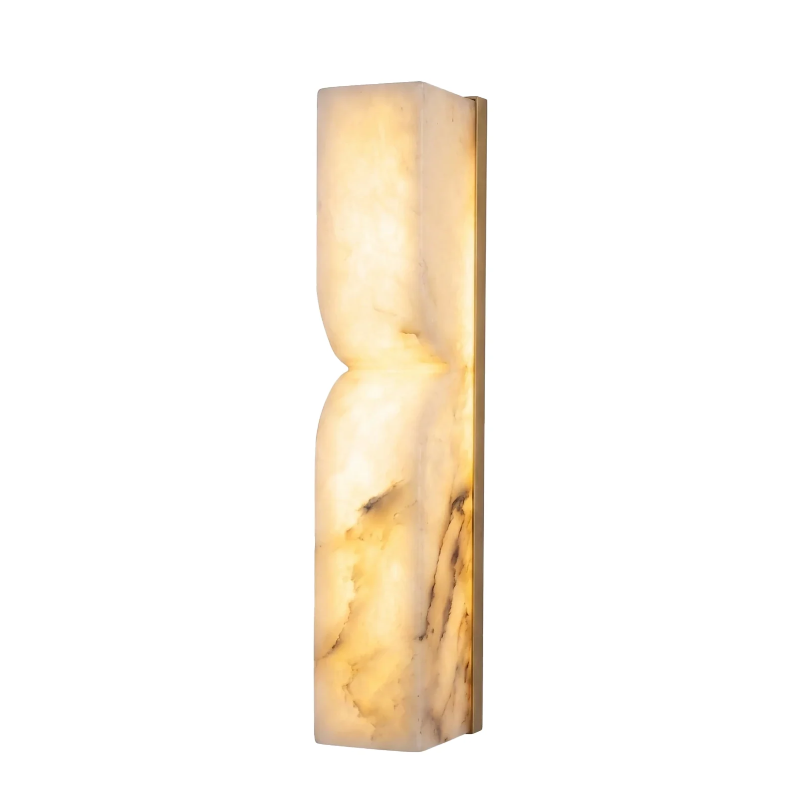 Vertical Alabaster Fluted Wall Sconce detail