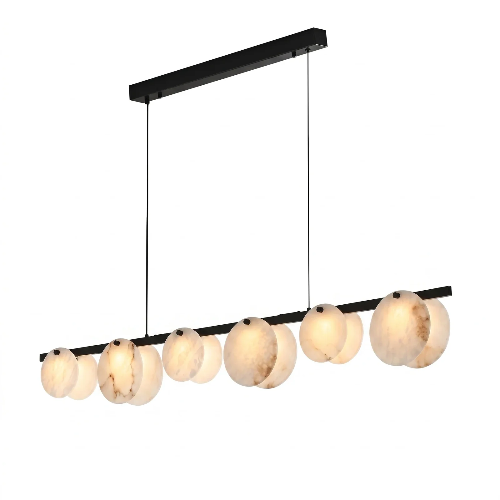 Alabaster Disc Pendant Light detail