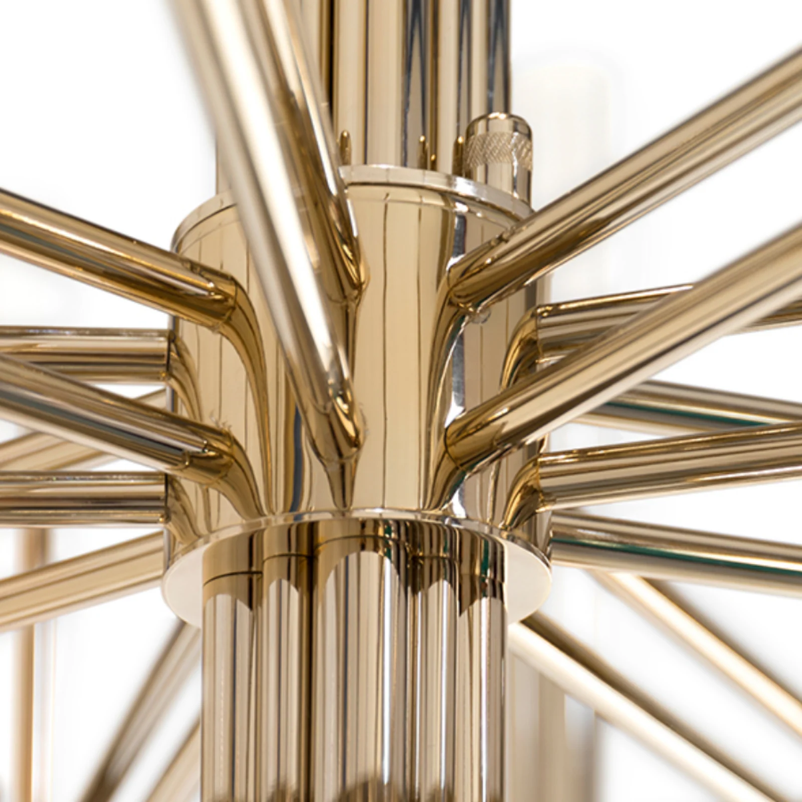 Bespoke Multi-Tier Brass & Glass Candle Chandelier for Luxury Hotel Lobby Projects project view