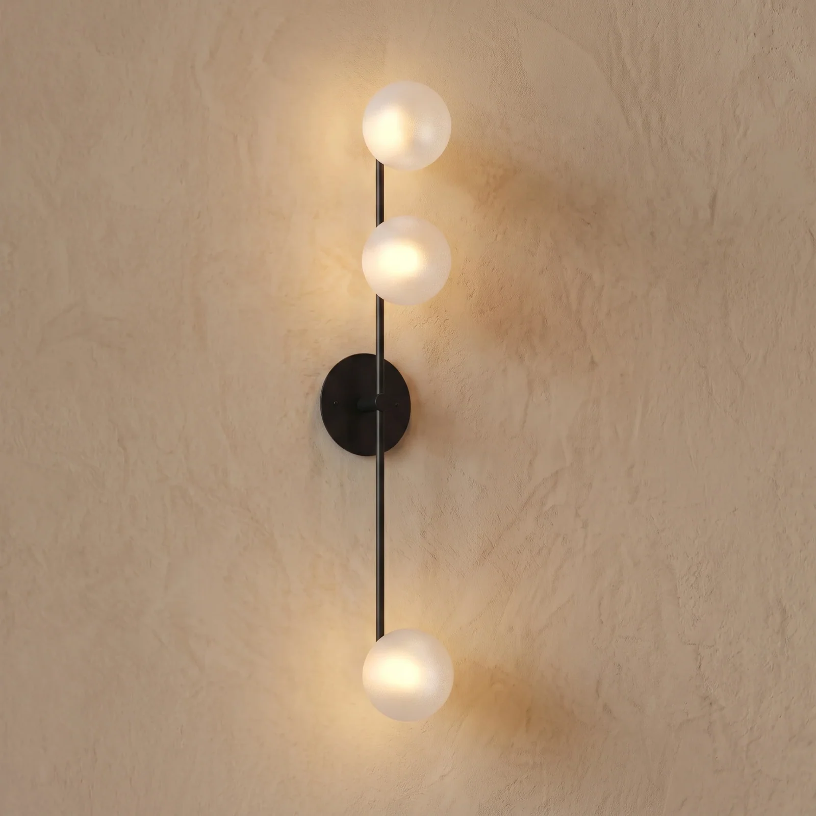 Modern Linear Globe Glass Wall Sconce