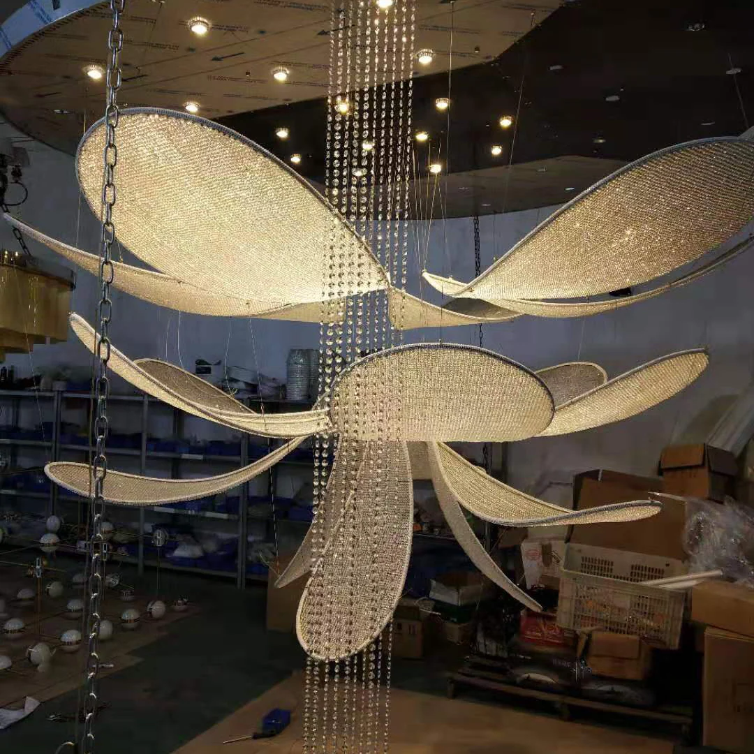Large‑Scale Art Fabric‑Style Custom Ceiling Installation | High‑End Hotel Lobby Project Case China project view