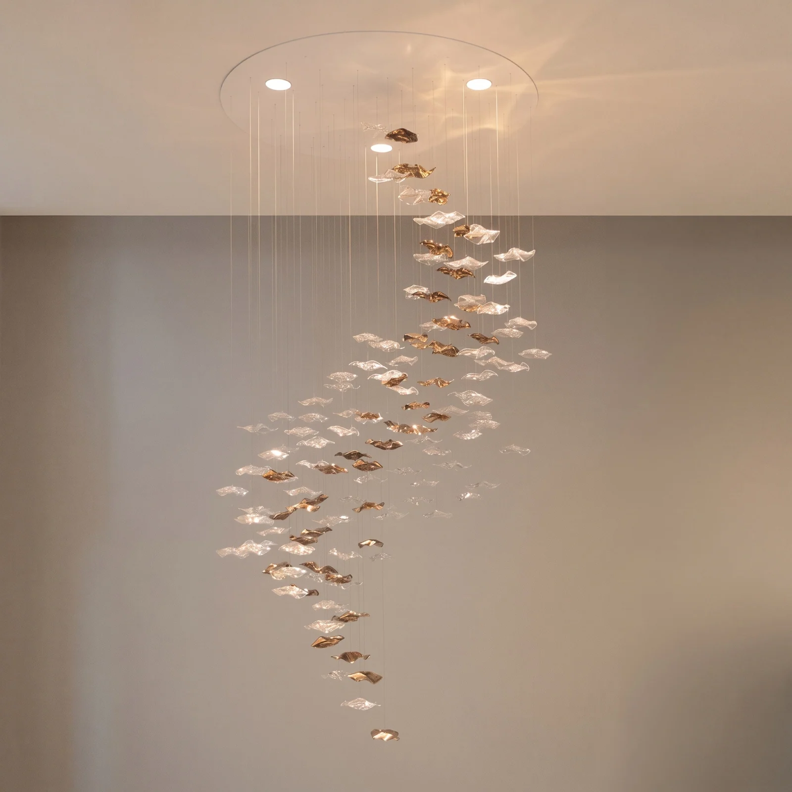 Custom Statement Pendant Light for Modern Villa Projects project view