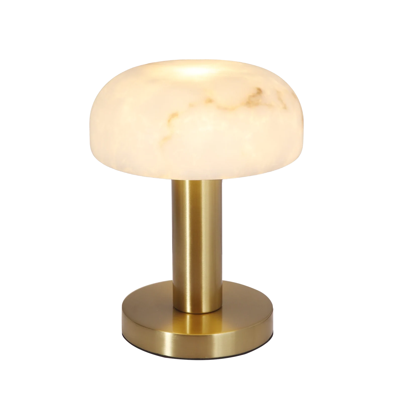 Alabaster Shade Brass Base Table Lamp detail