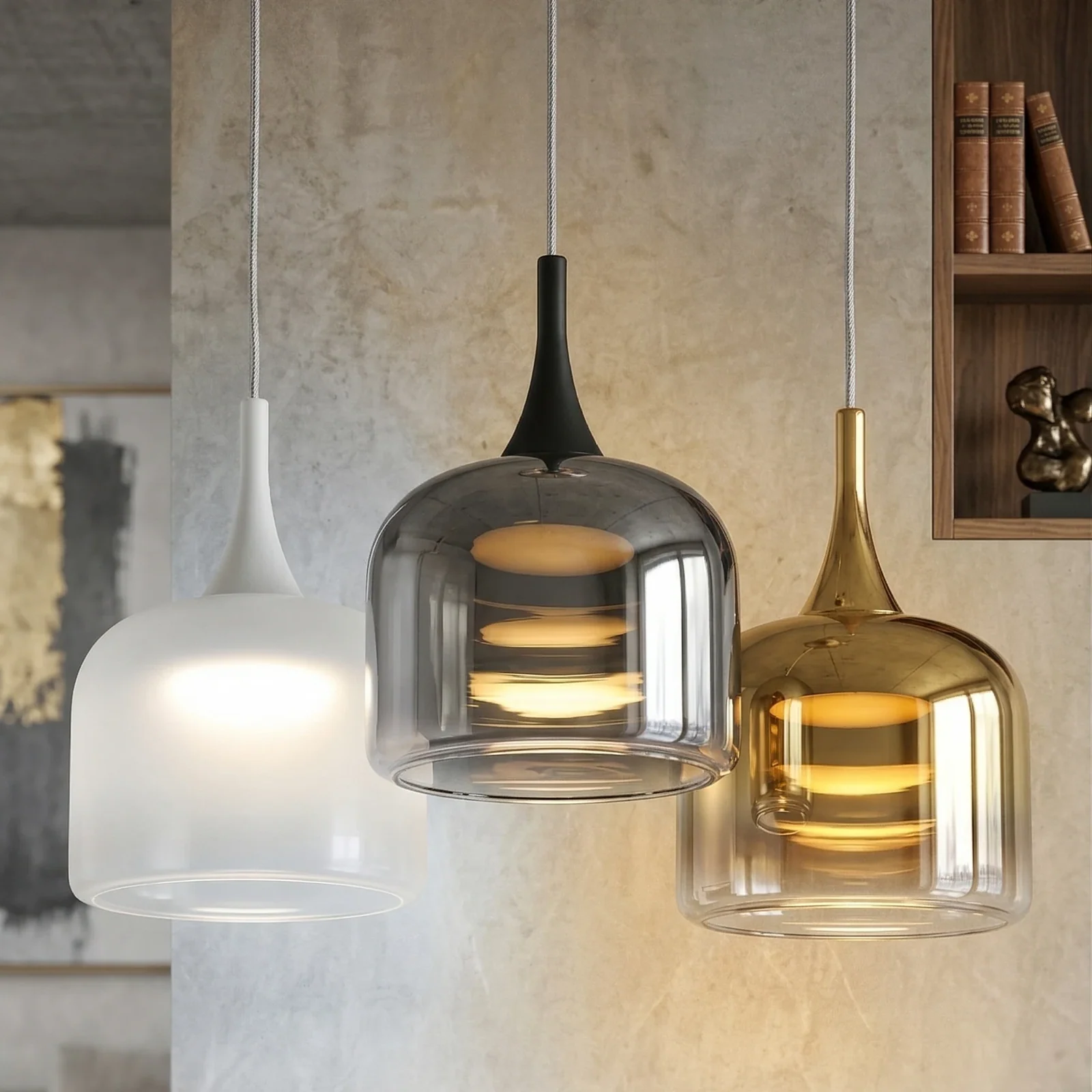 Ombre Glass Pendant Light detail