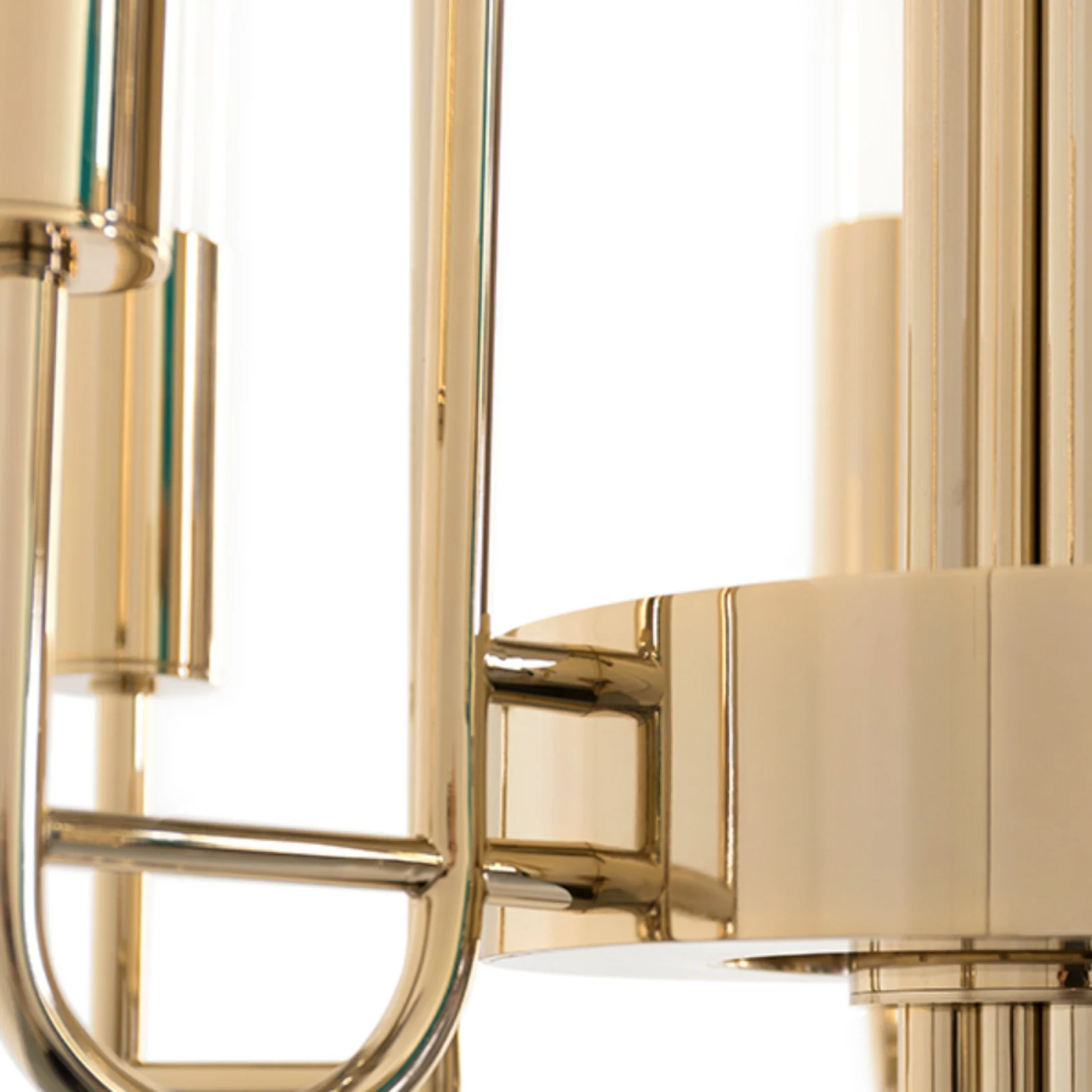 Bespoke Multi-Tier Brass & Glass Candle Chandelier for Luxury Hotel Lobby Projects project view