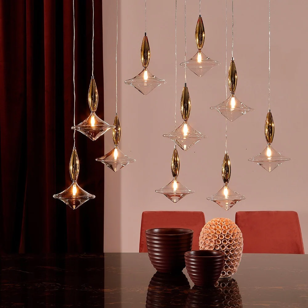 Cambodia Amber Glass Pendants project view