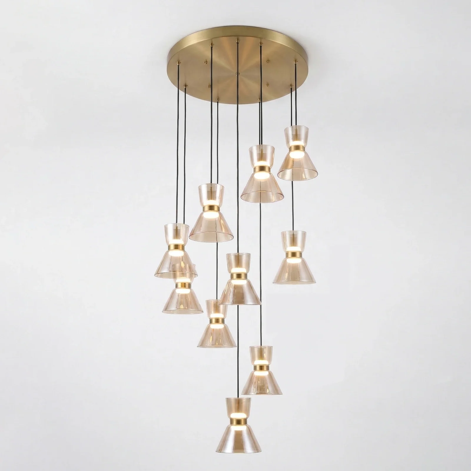 Hourglass Glass Pendant Light detail