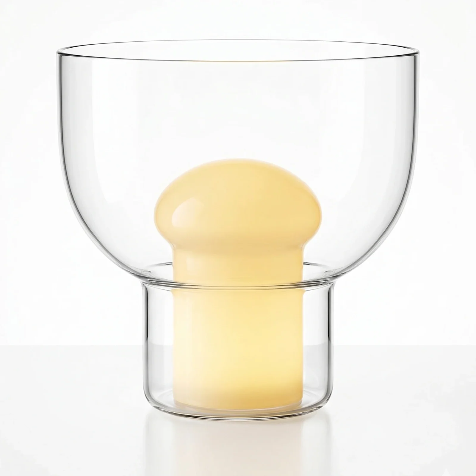 Glass Bell Shade with Center-LED Pendant Light detail