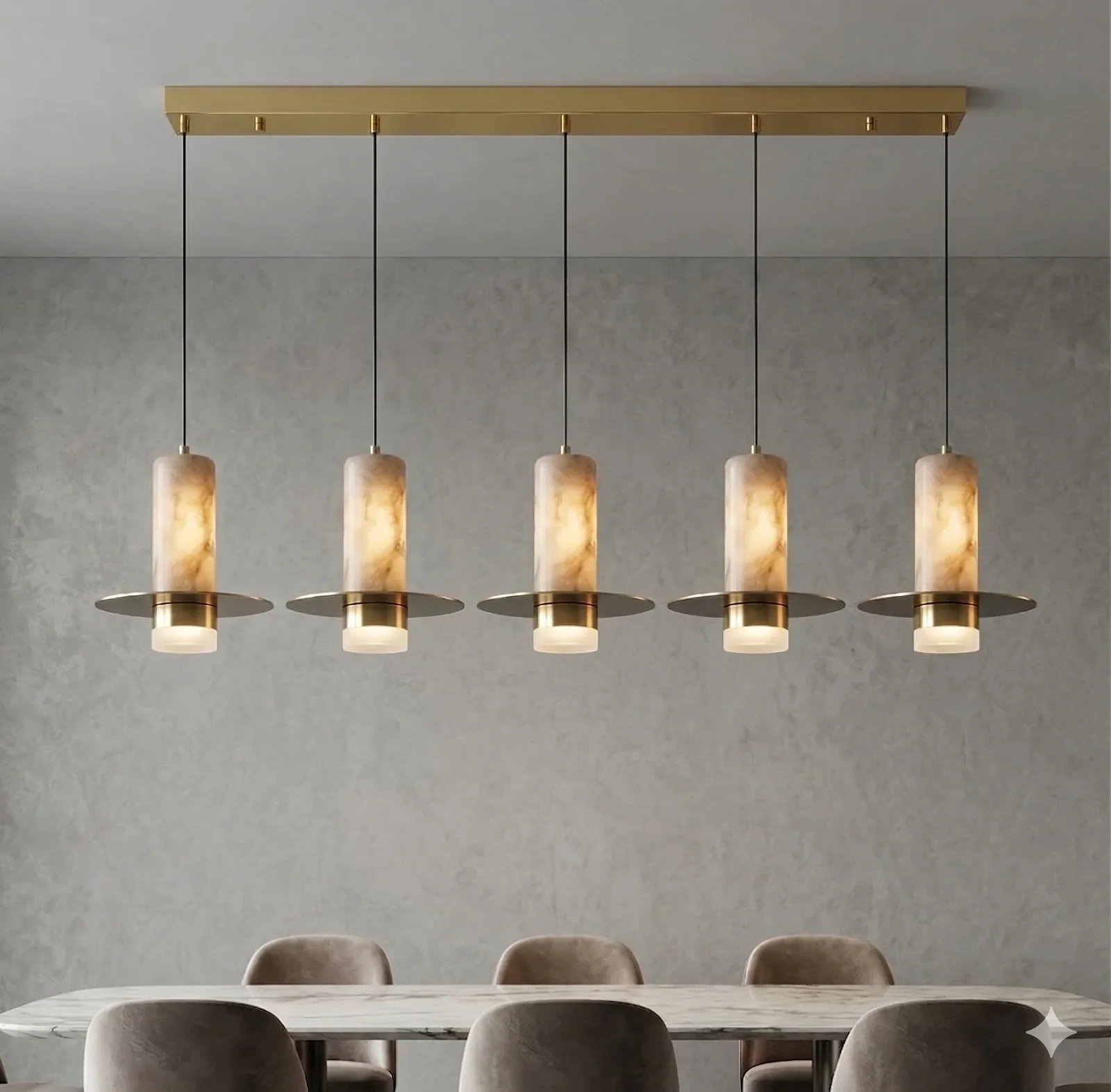 Faux Alabaster Pendant Light Series detail