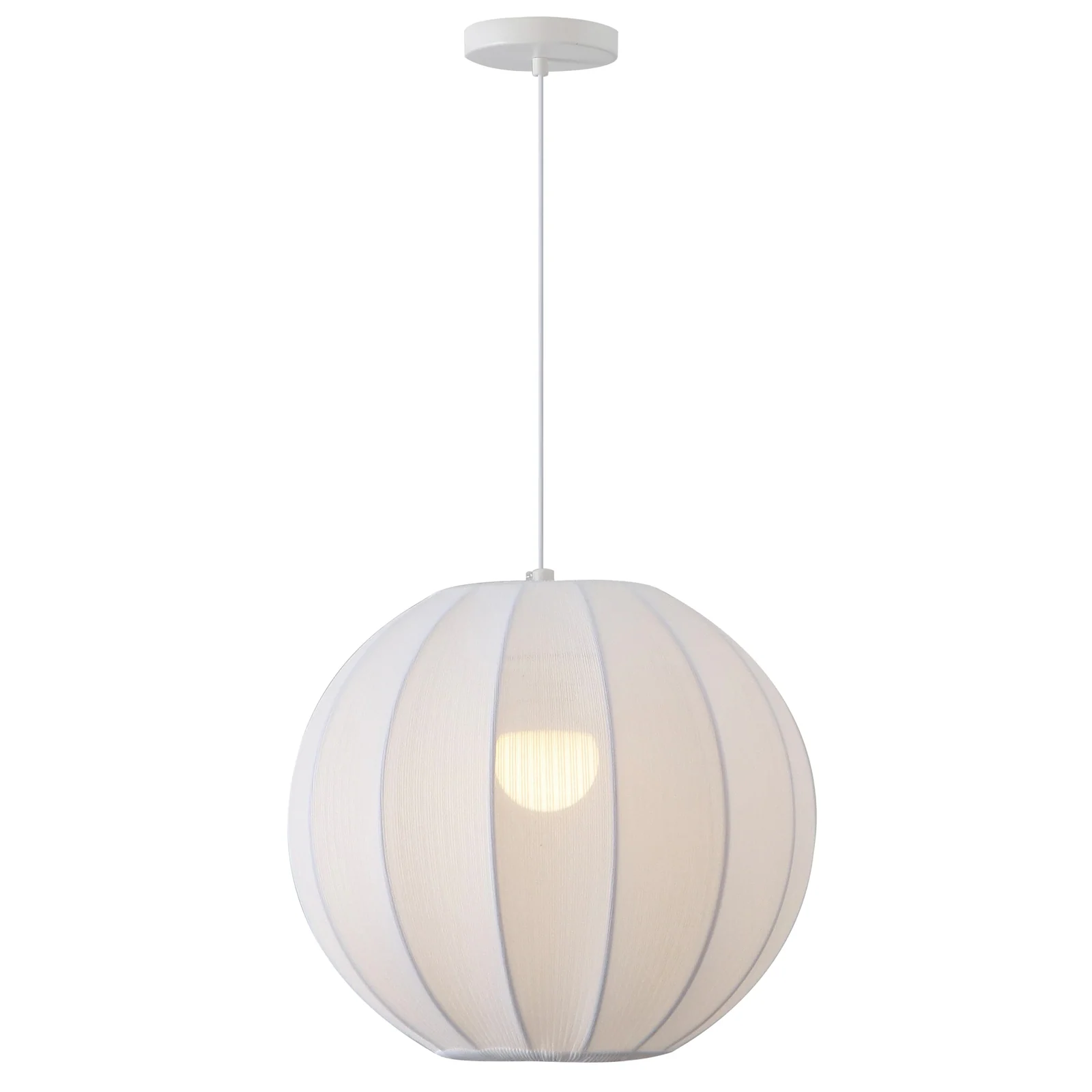 Fabric Globe Pendant Light detail