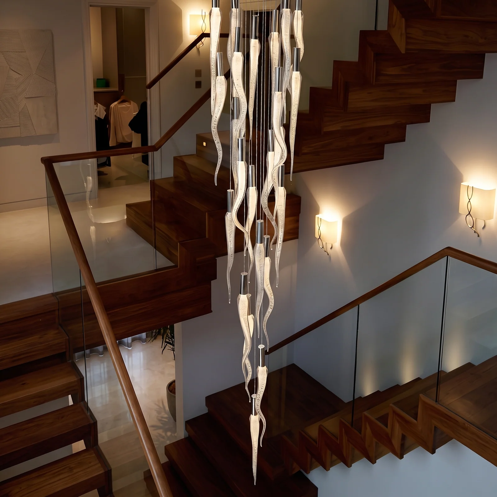 Cambodia Staircase Ribbon Light project view