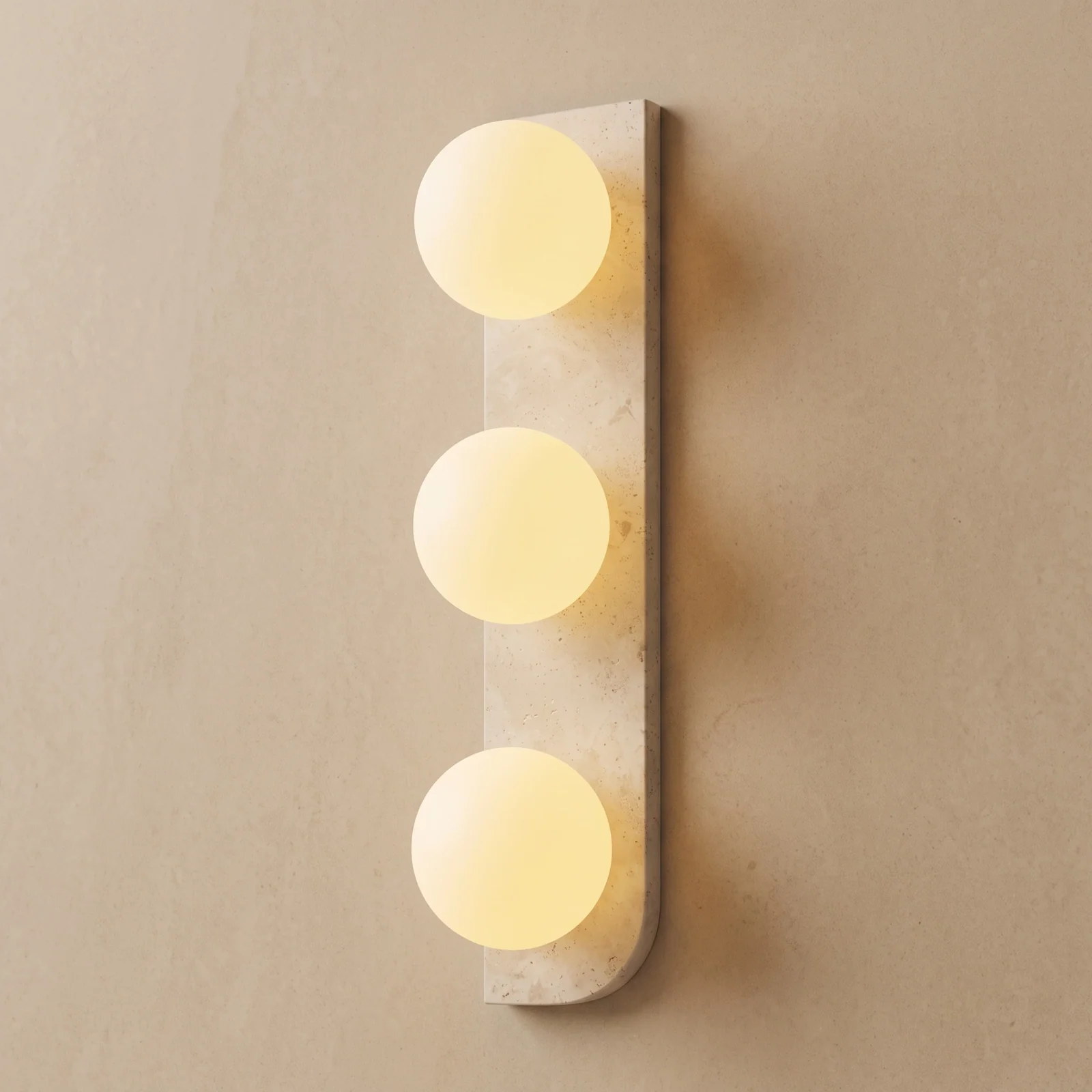 Travertine Globe Wall Lamp