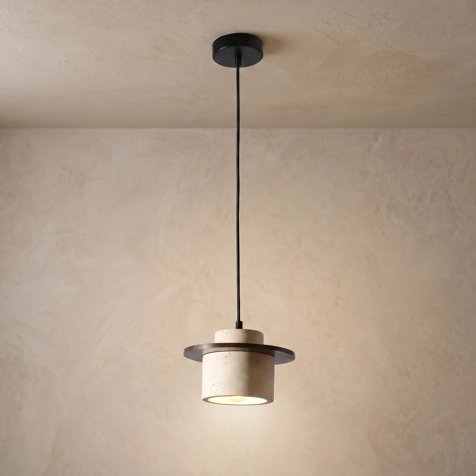 Travertine Pendant Light detail
