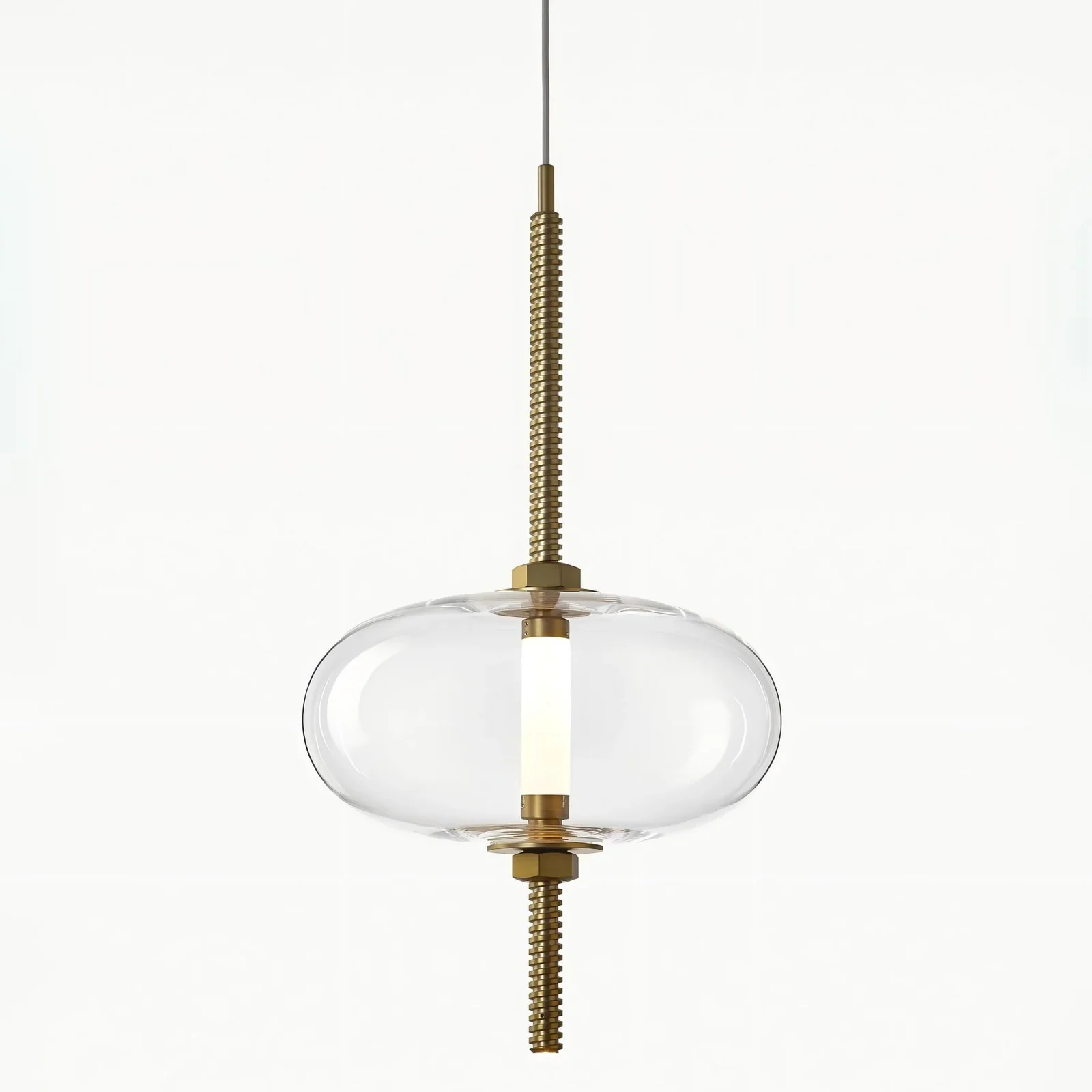 Flattened Globe Center-LED Pendant detail