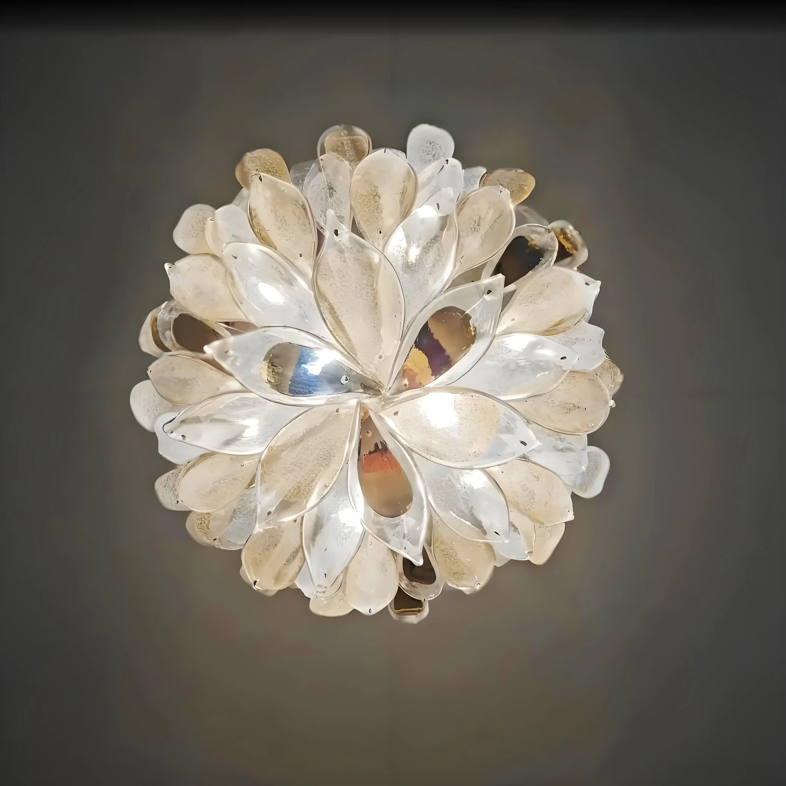 Bespoke Statement Glass Pendant Light for High-Ceiling Foyers project view