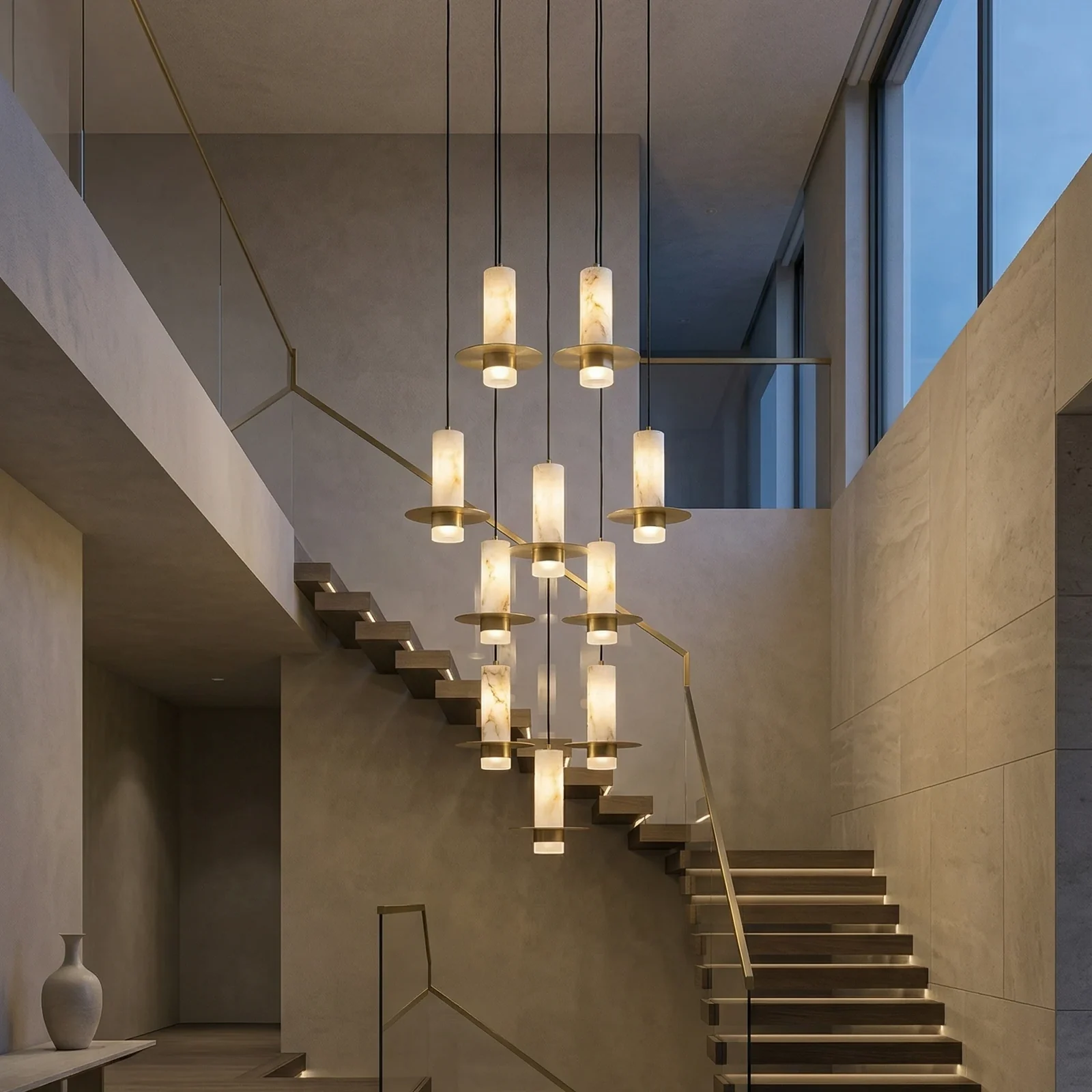 Faux Alabaster Pendant Light Series detail