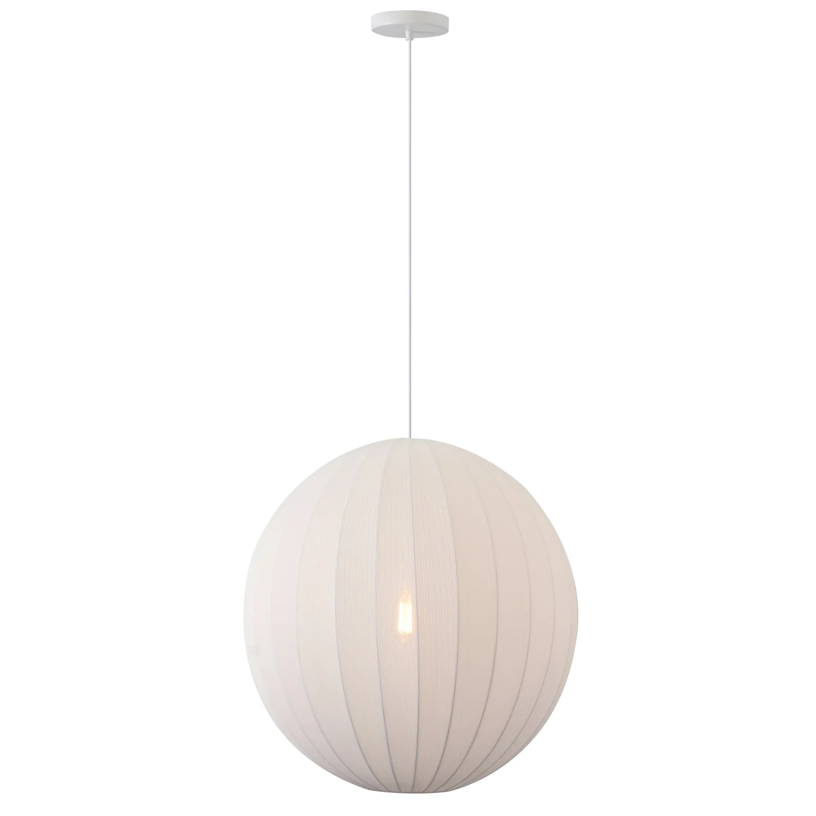 Fabric Globe Pendant Light detail