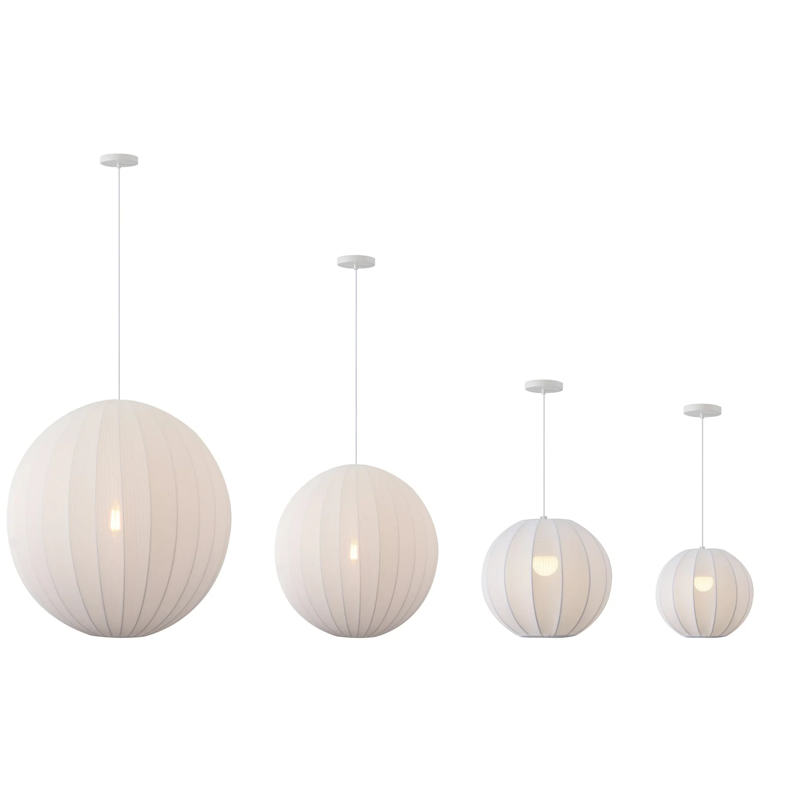 Fabric Globe Pendant Light detail