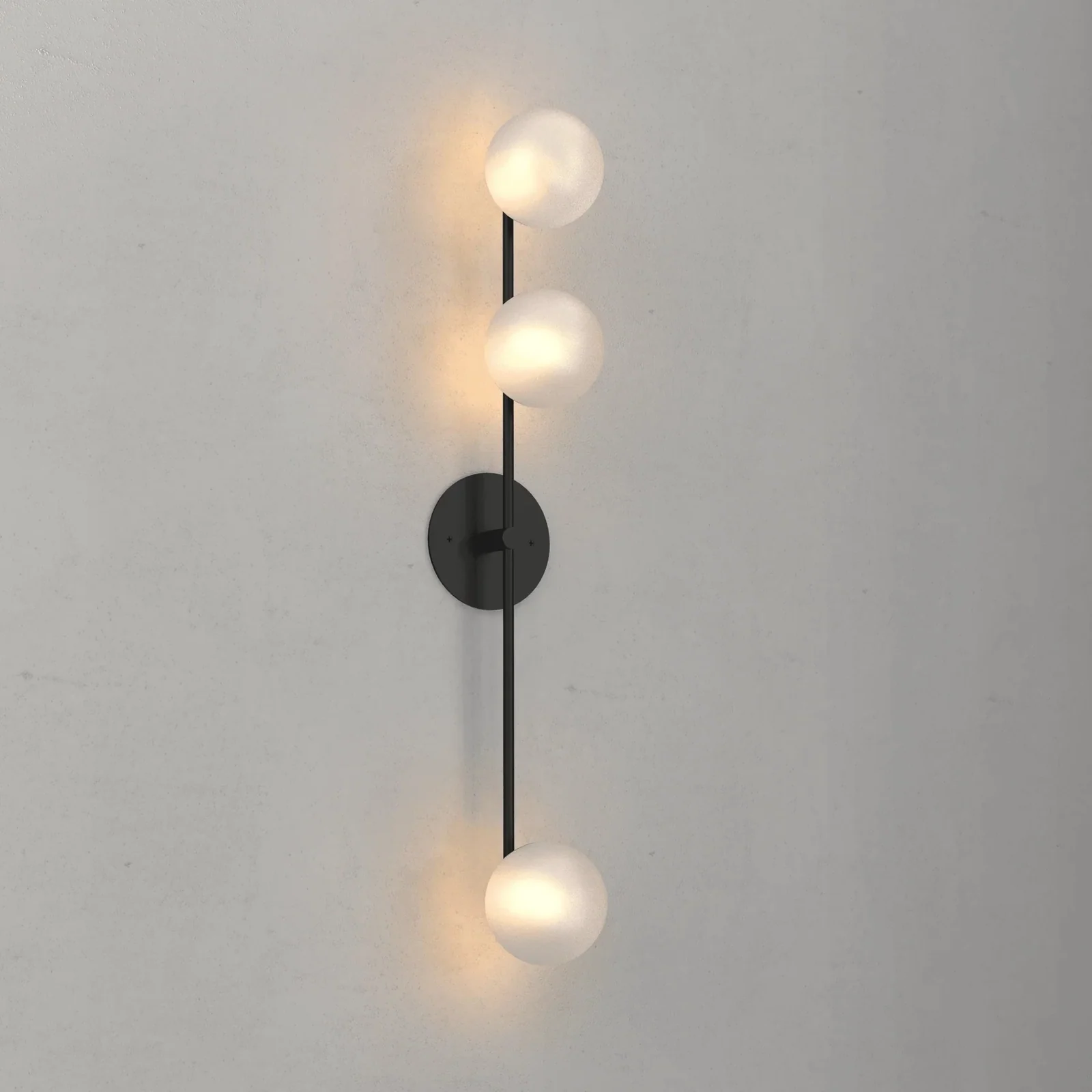 Modern Linear Globe Glass Wall Sconce detail