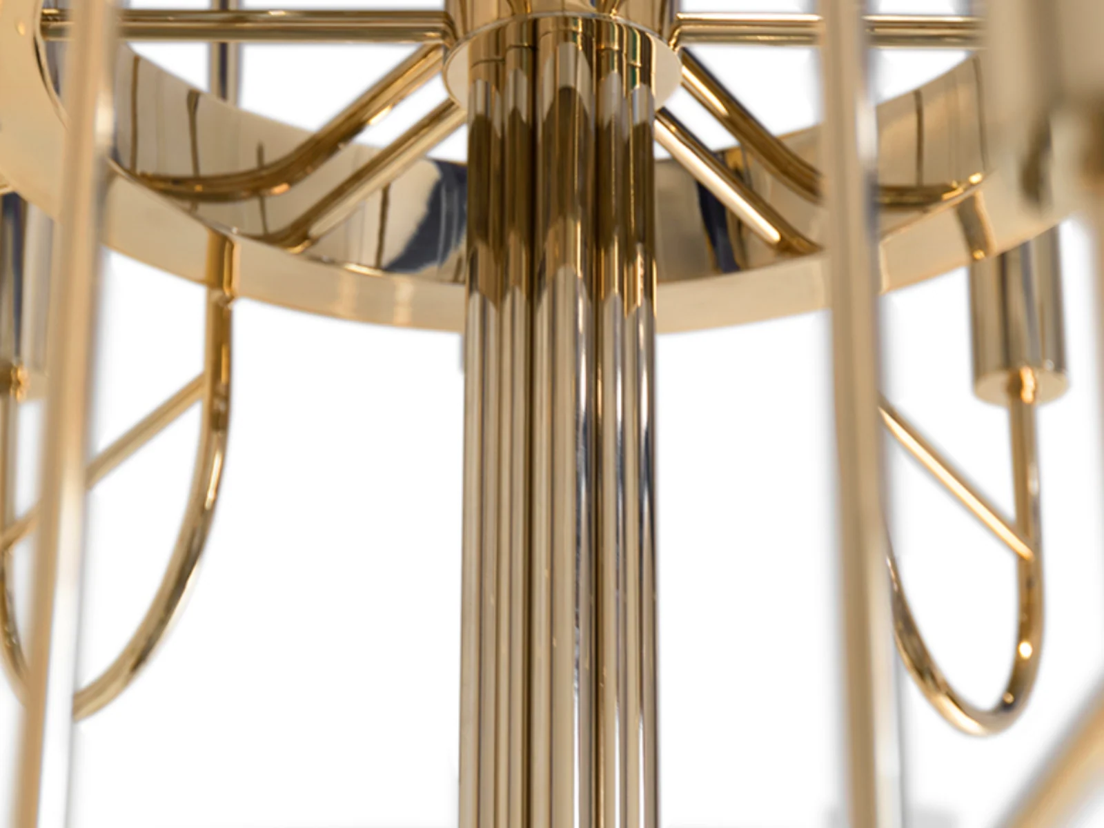Bespoke Multi-Tier Brass & Glass Candle Chandelier for Luxury Hotel Lobby Projects project view