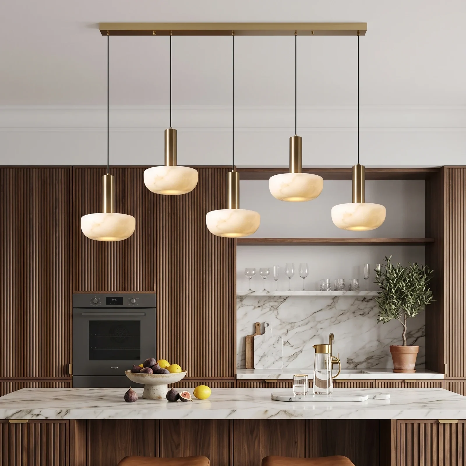 Faux Alabaster Pendant Light detail