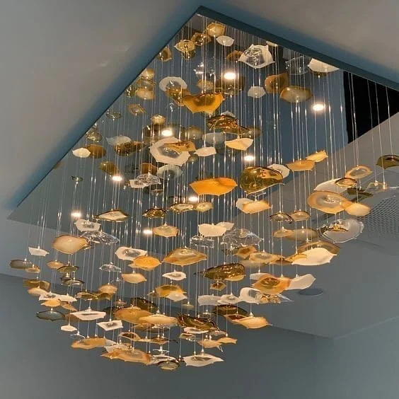 Cambodia Leaf Chandelier project view