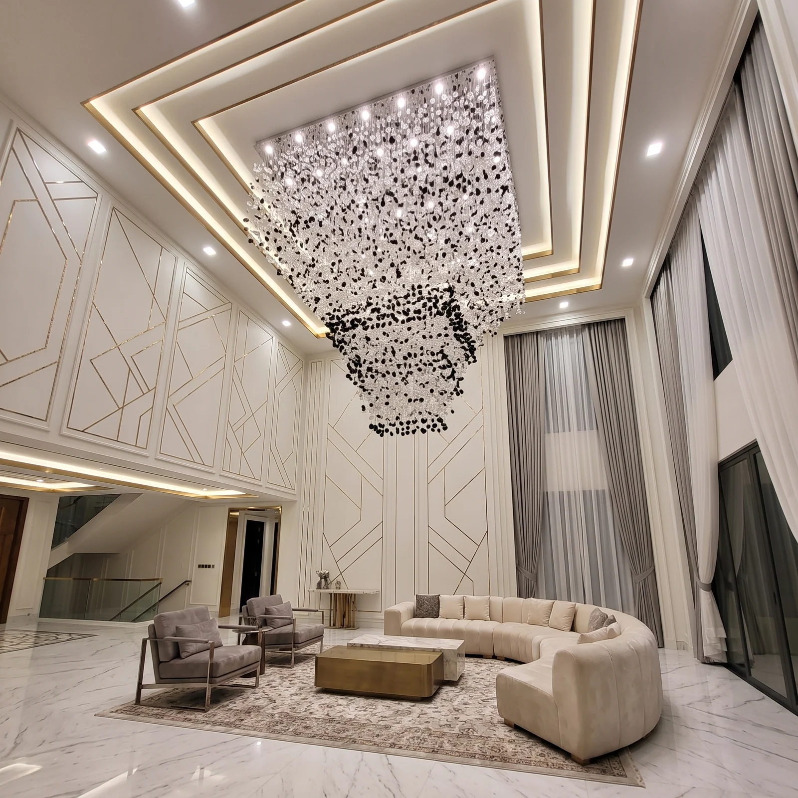 Bespoke Large Custom Lighting | Commercial Hotel & Villa Chandelier Factory project view