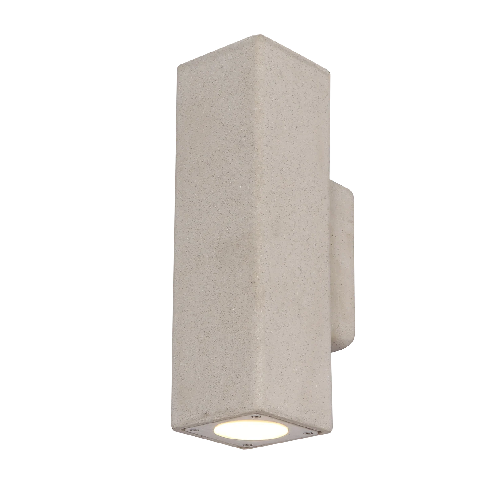 Modern Concrete Up Down Cylinder & Square Wall Sconce detail