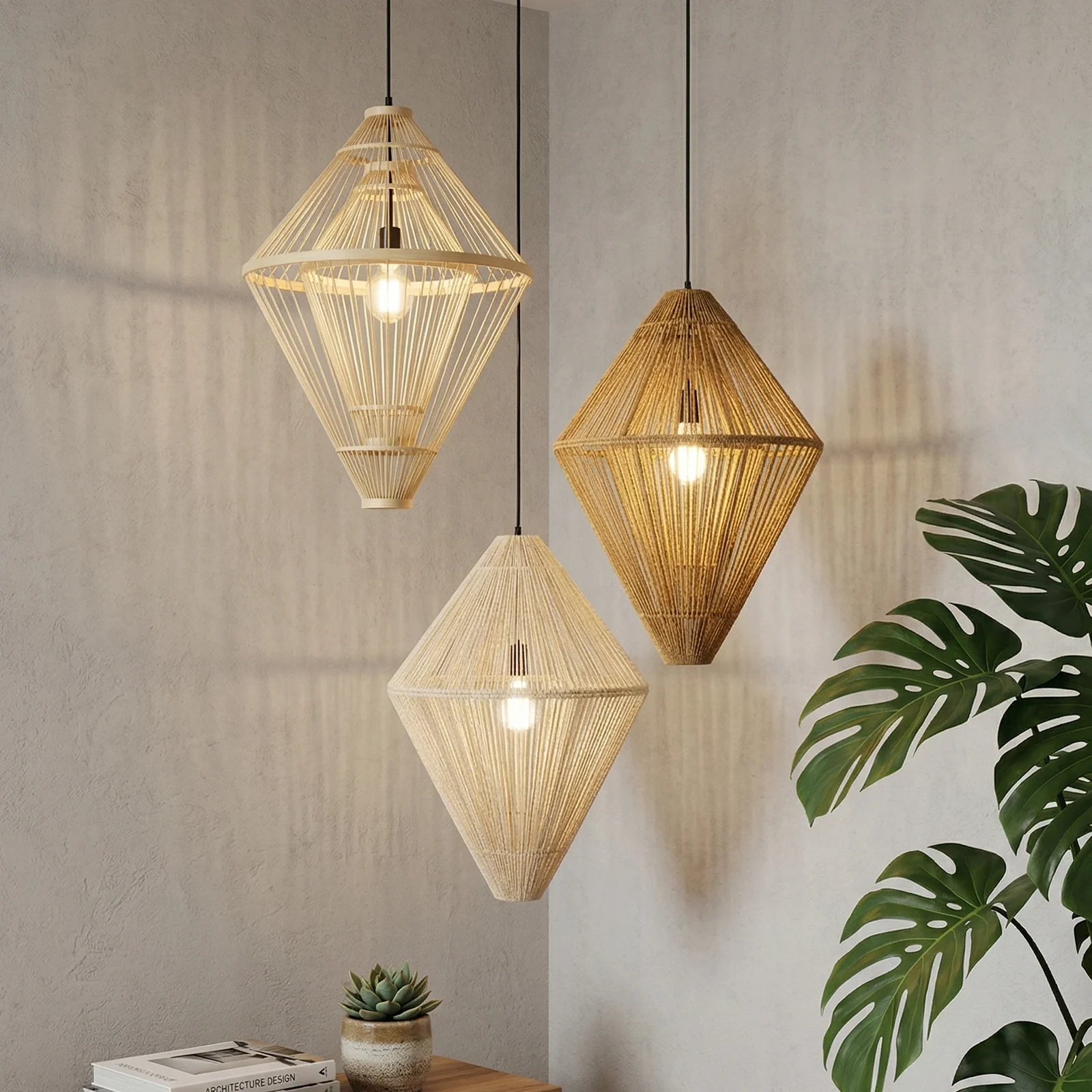 Woven Diamond Pendant Light detail