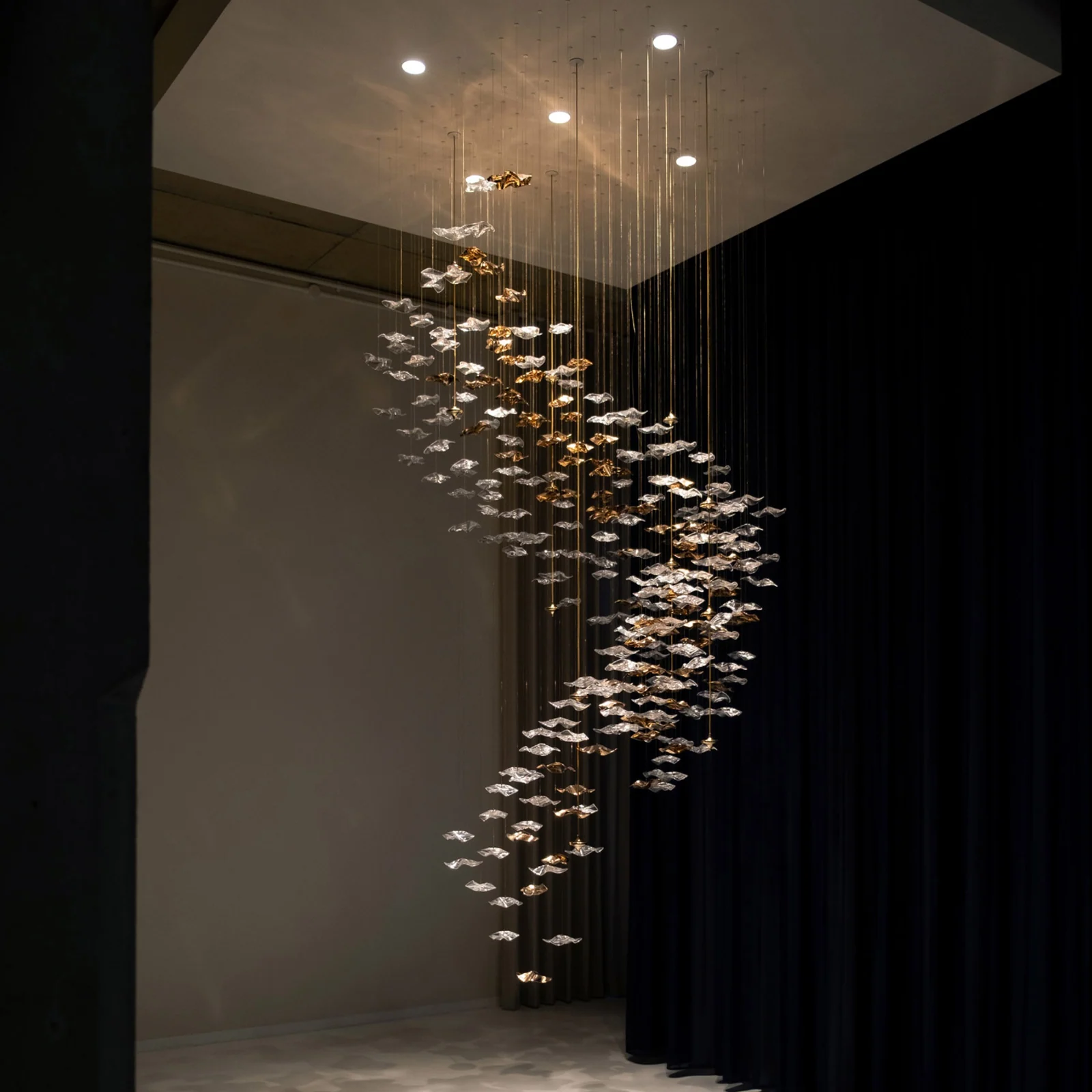 Custom Statement Pendant Light for Modern Villa Projects project view