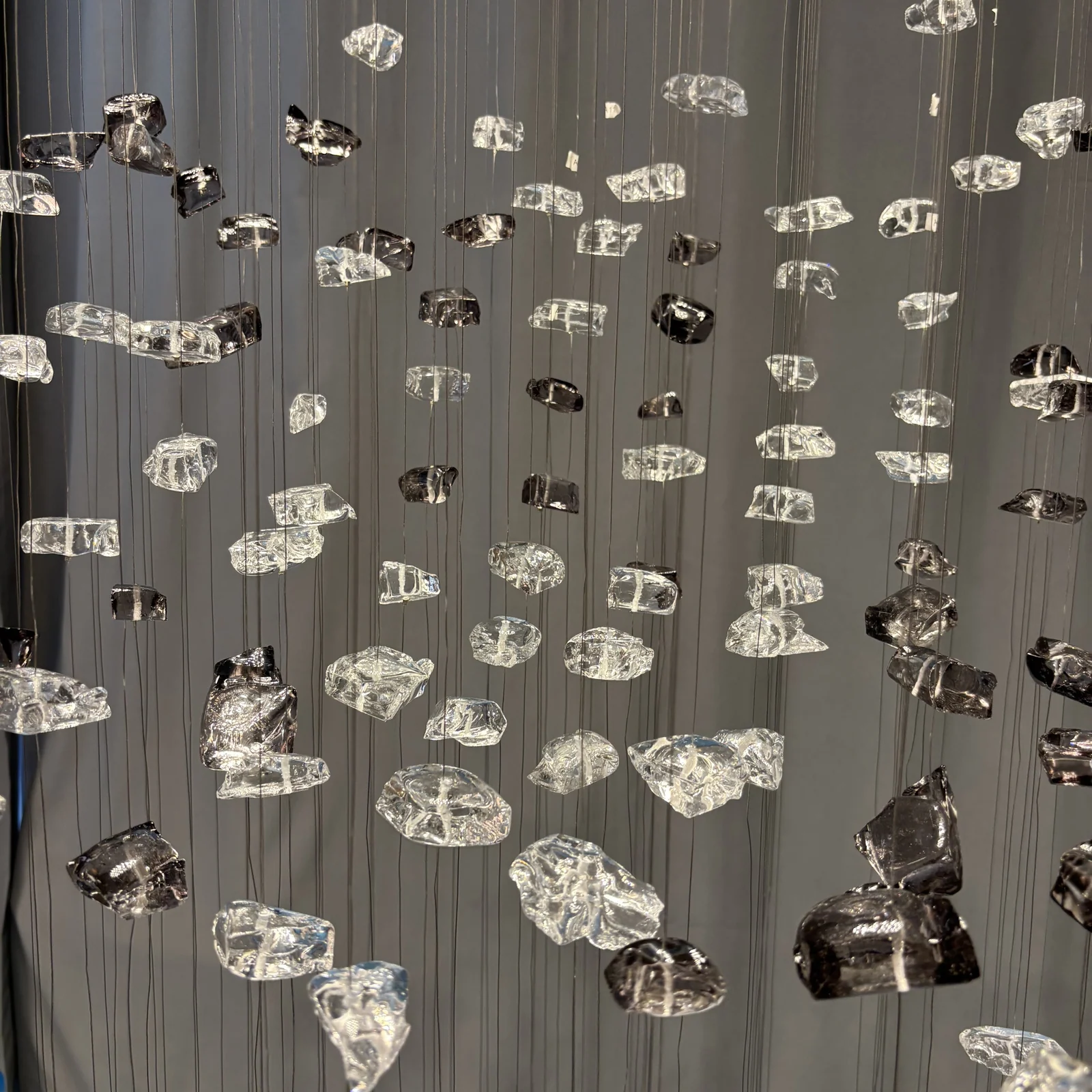 Large-Scale Floating Stone Chandelier for Modern Mansion Atriums Marbella Bespoke Statement Lighting project view