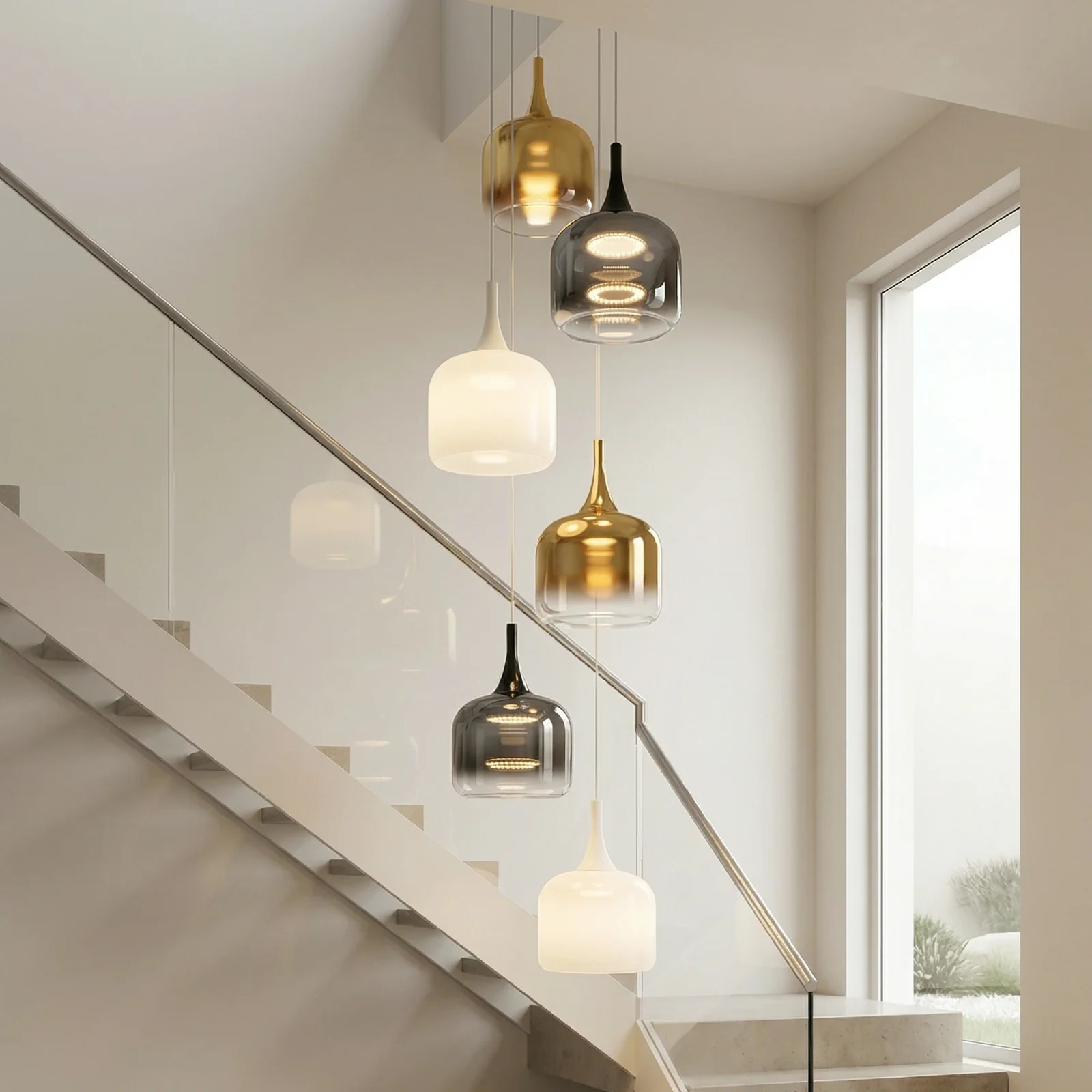 Ombre Glass Pendant Light detail