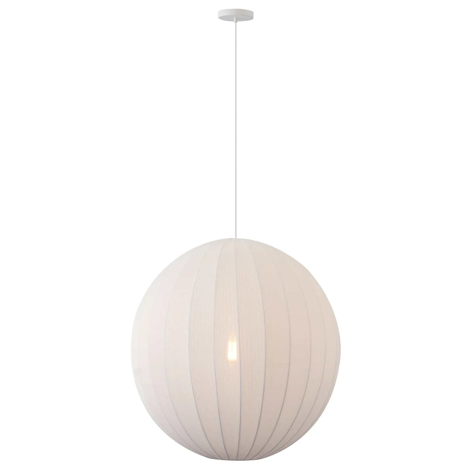 Fabric Globe Pendant Light detail