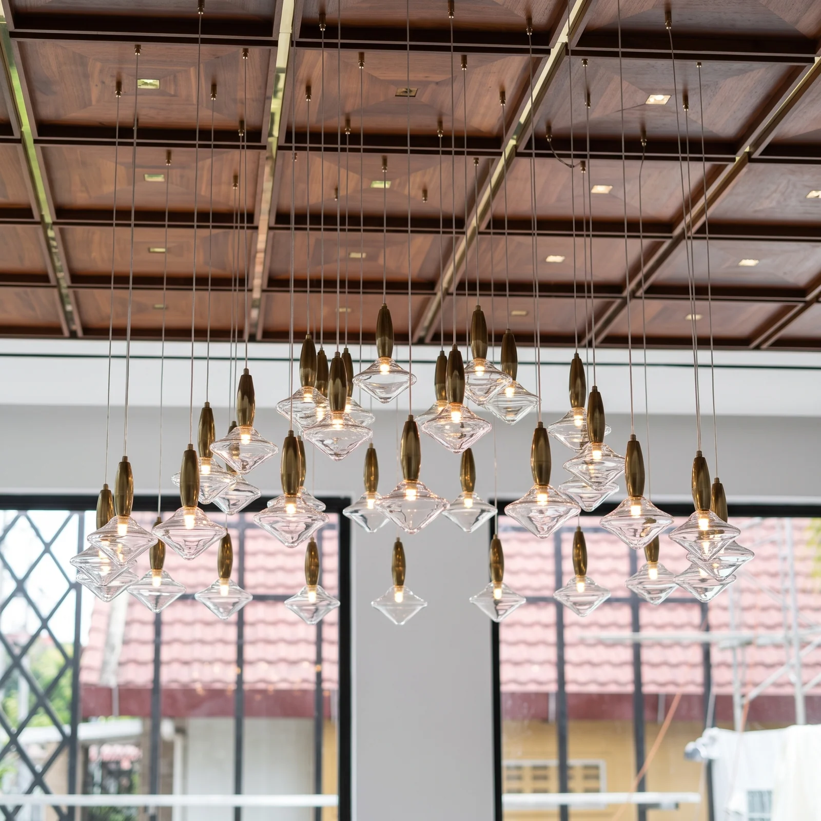 Cambodia Amber Glass Pendants project view