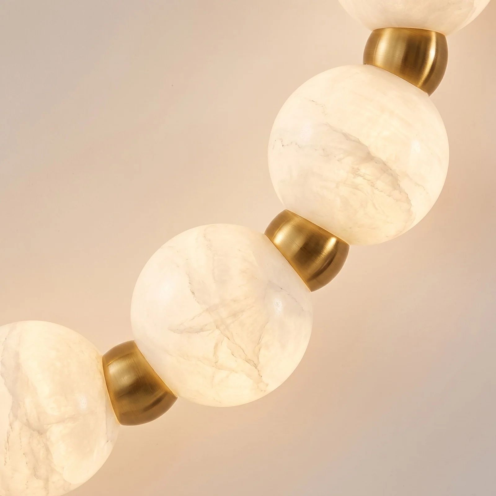 Custom Engineering Lighting Solutions Oversized Natural Alabaster Chandelier for High-End Real Estate project view