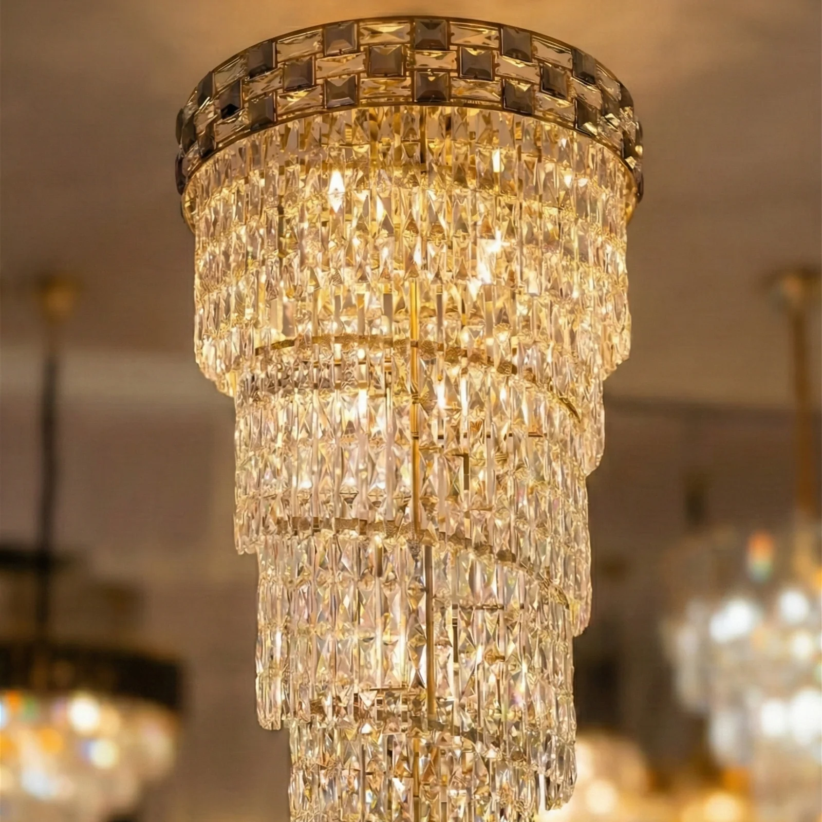 Custom Luxury Statement Chandelier for High-Ceiling Projects project view